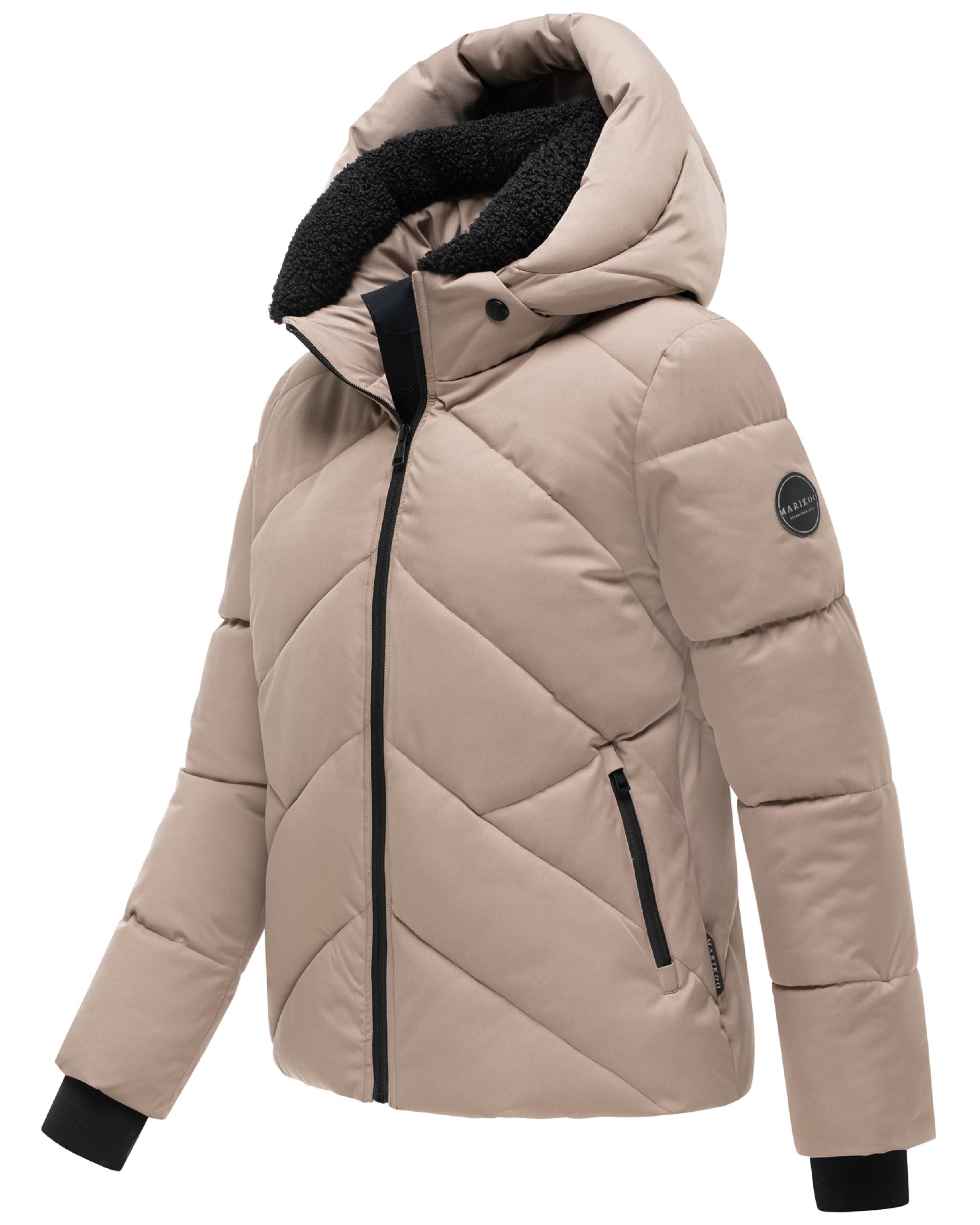 Steppjacke mit abnehmbarer Kapuze und Teddyfleece-Innenfutter "Shinamii XVI" Taupe Grey