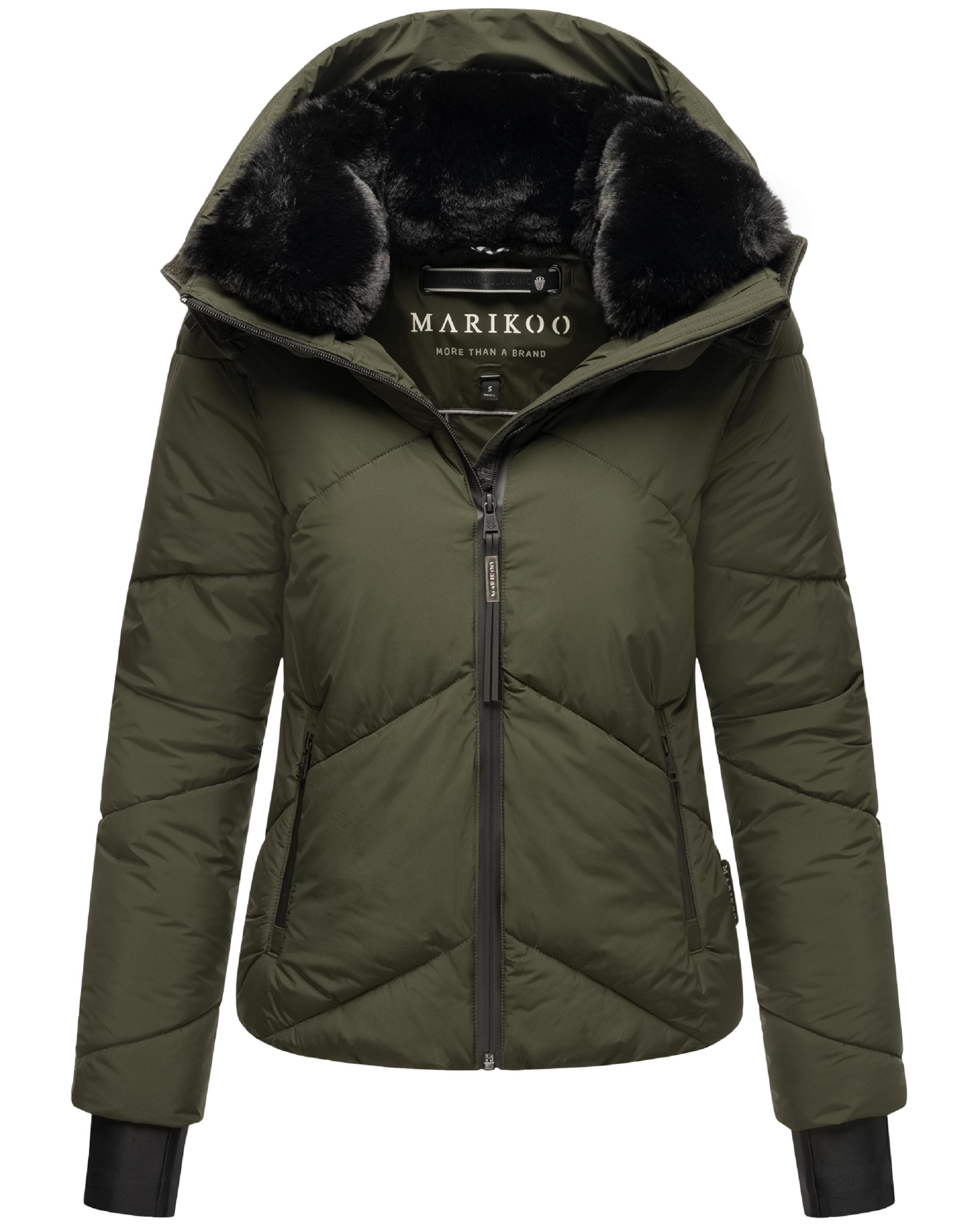 Winterjacke mit Fellragen "Simaraa XVI" Dark Olive