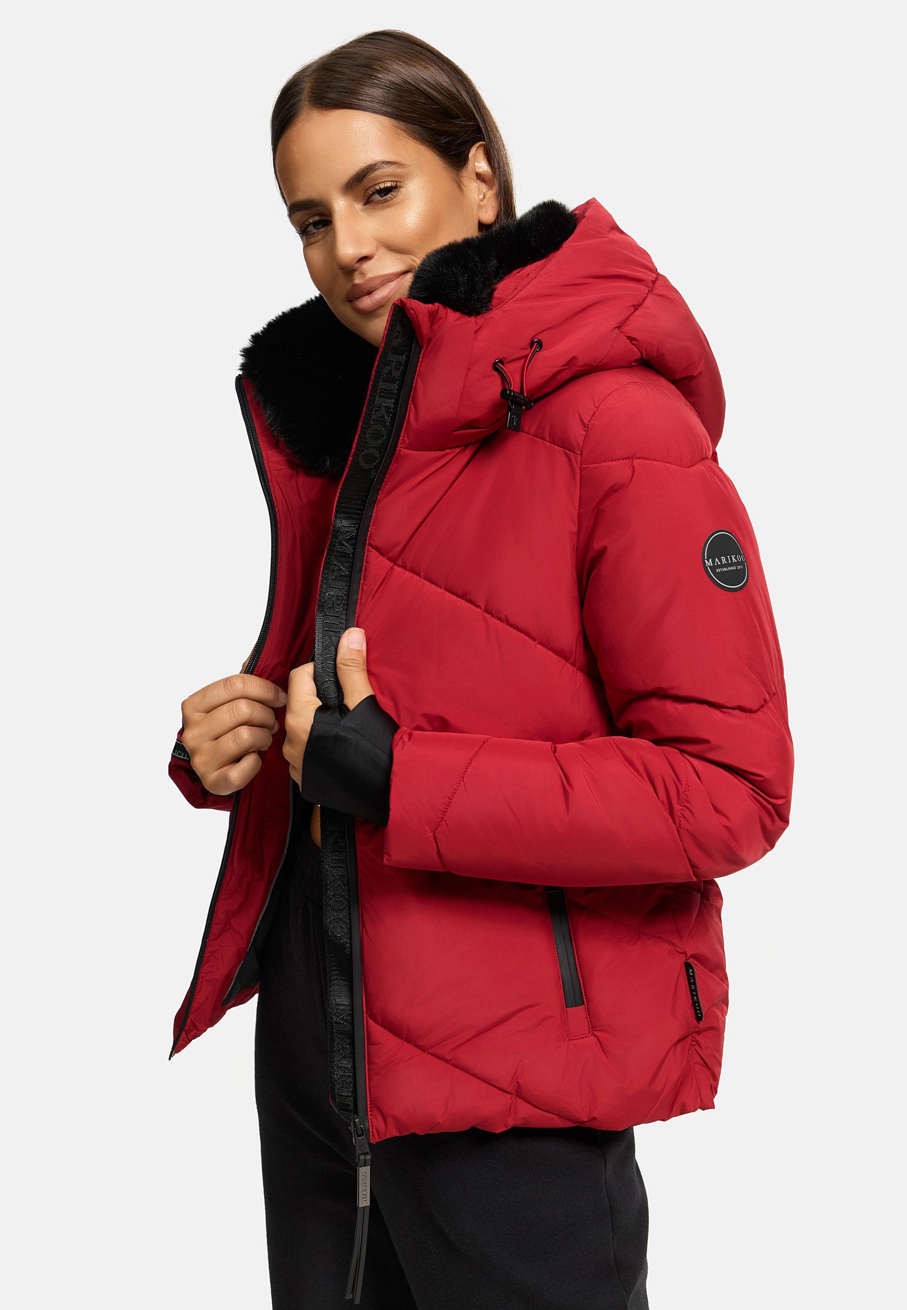 Winterjacke mit Fellragen "Simaraa XVI" Dark Red