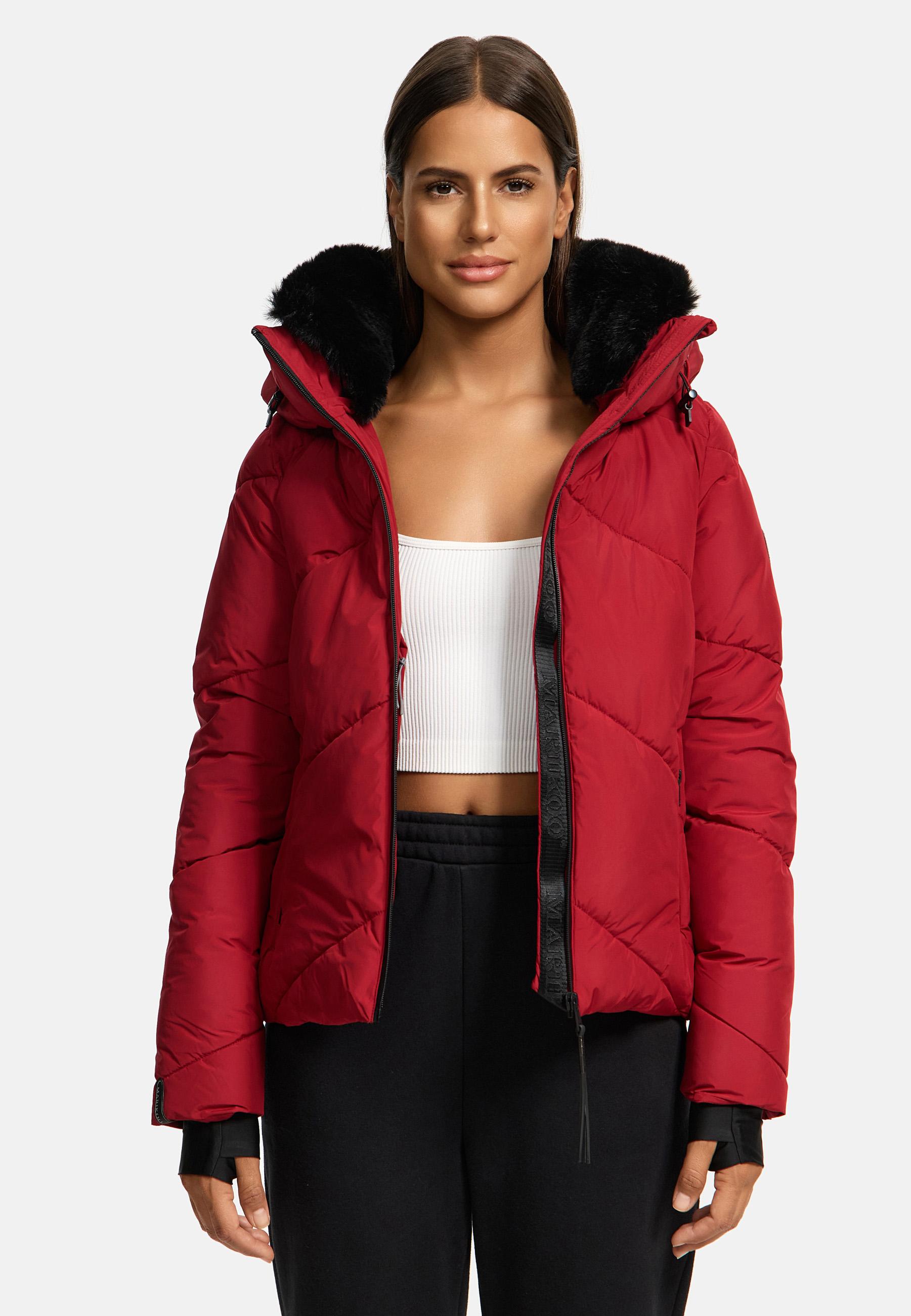 Winterjacke mit Fellragen "Simaraa XVI" Dark Red