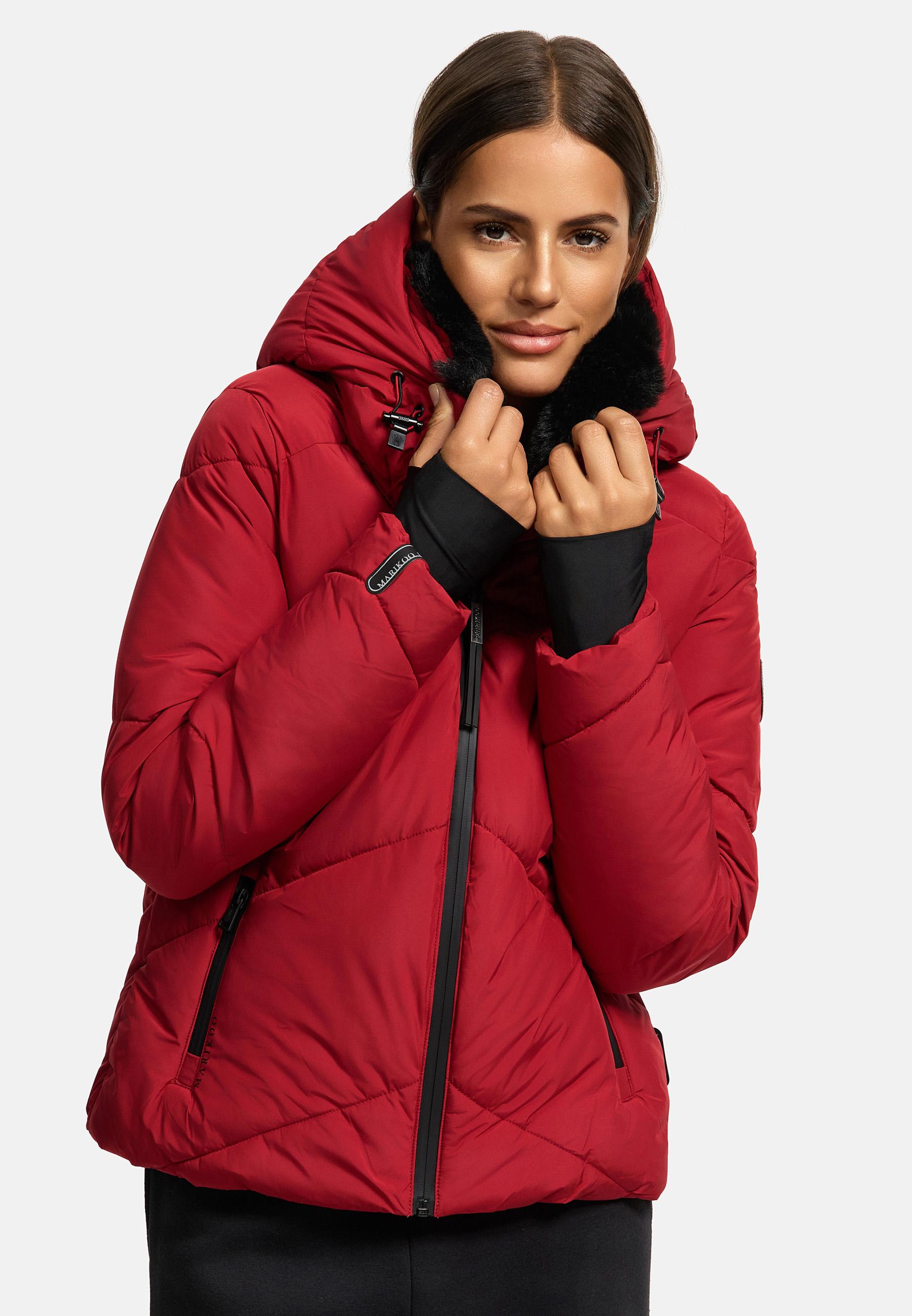 Winterjacke mit Fellragen "Simaraa XVI" Dark Red