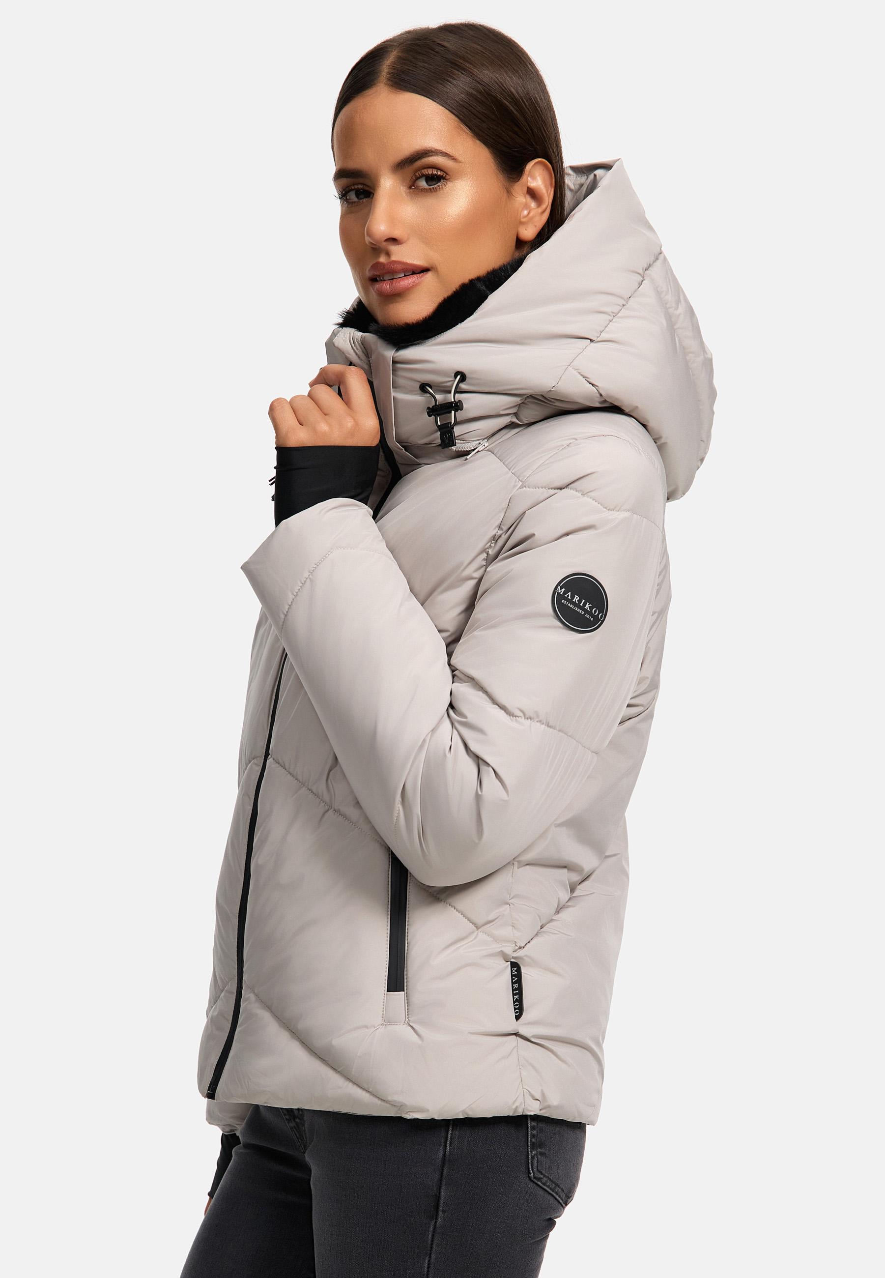 Winterjacke mit Fellragen "Simaraa XVI" Light Grey