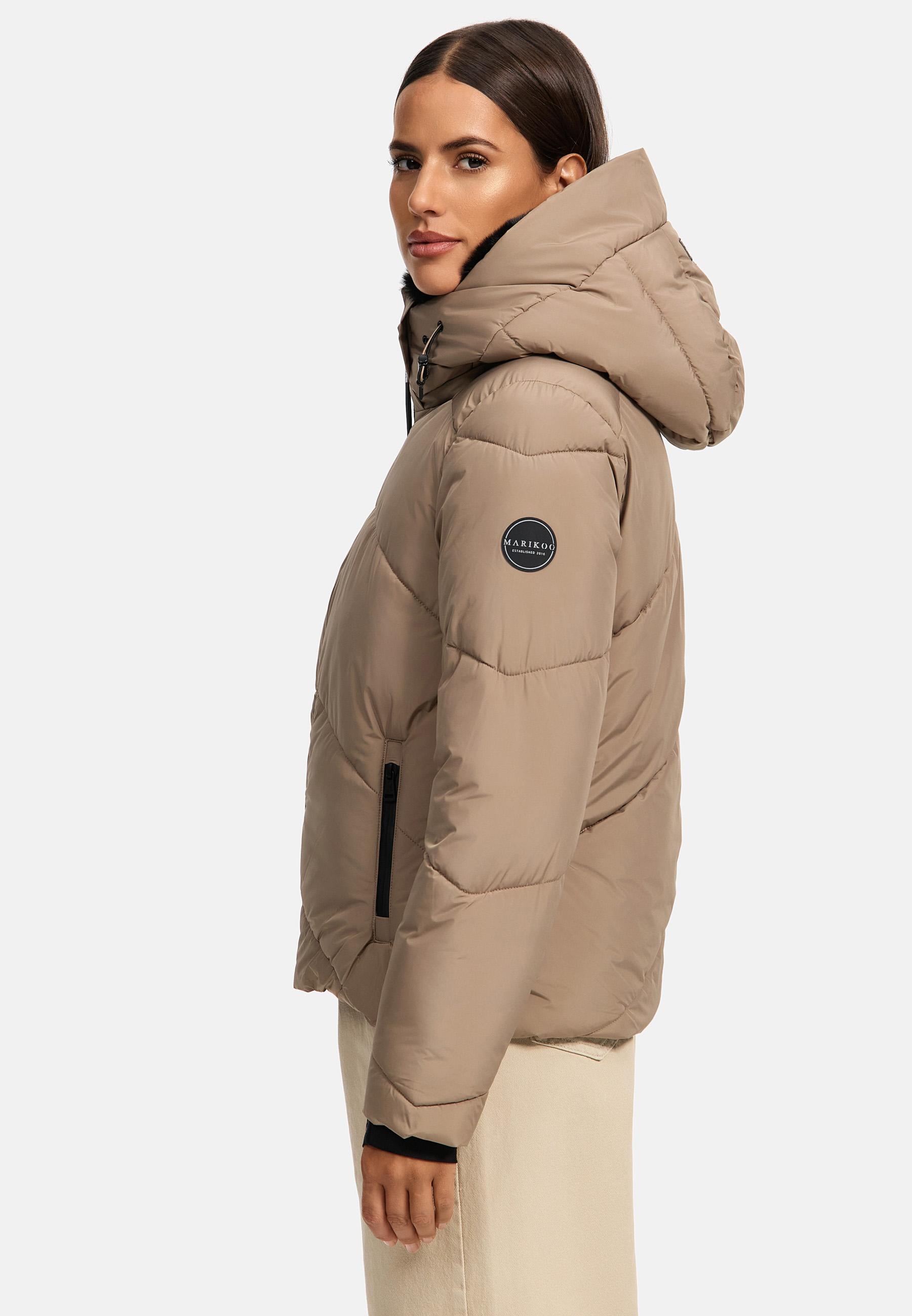 Winterjacke mit Fellragen "Simaraa XVI" Taupe Grey