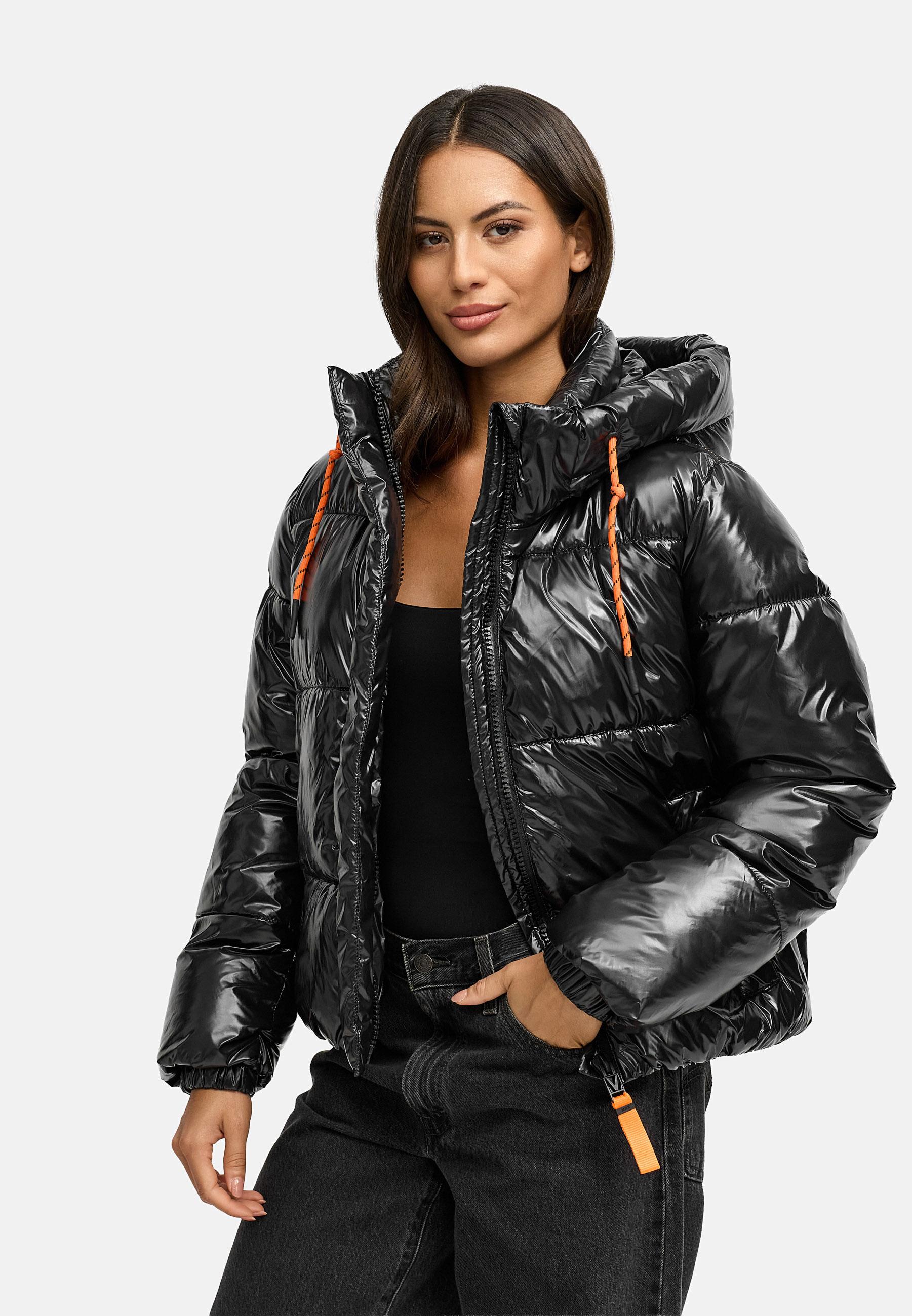 Winter Steppjacke mit abnehmbarer Kapuze "Skyraa 16" Black