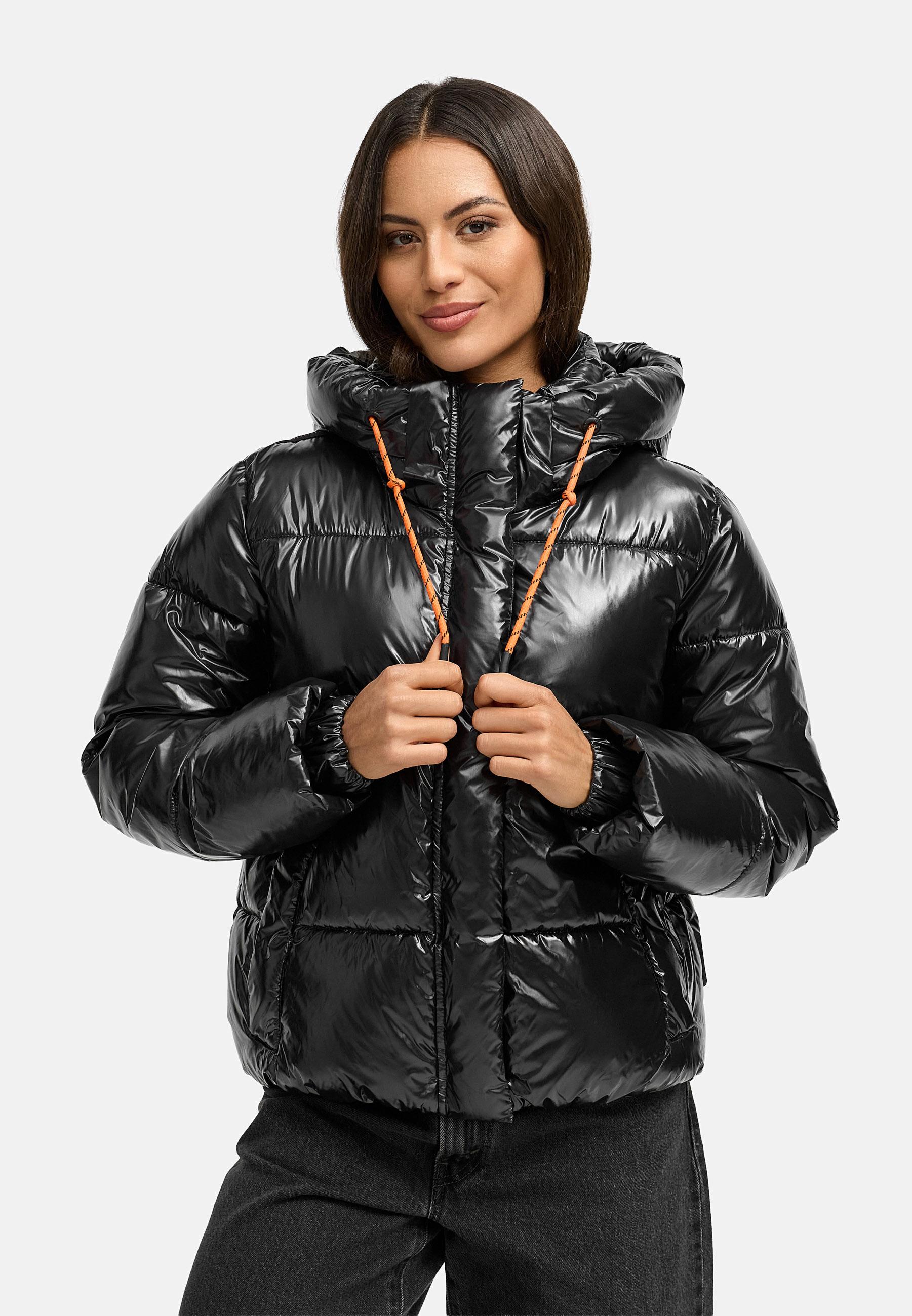 Winter Steppjacke mit abnehmbarer Kapuze "Skyraa 16" Black
