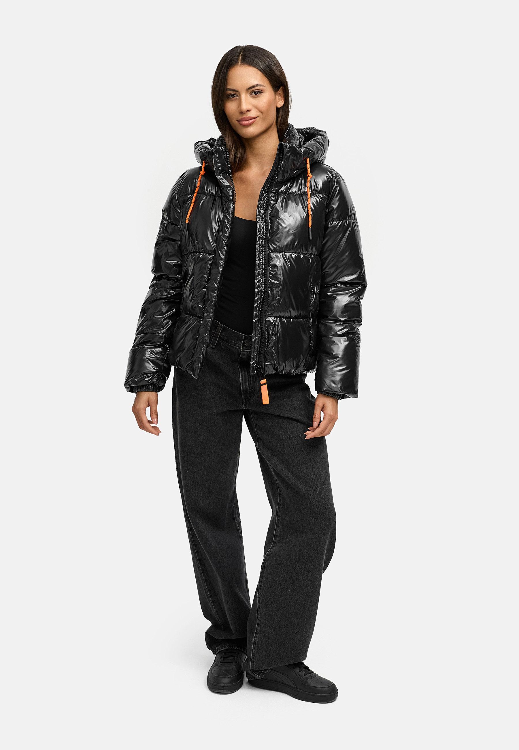 Winter Steppjacke mit abnehmbarer Kapuze "Skyraa 16" Black