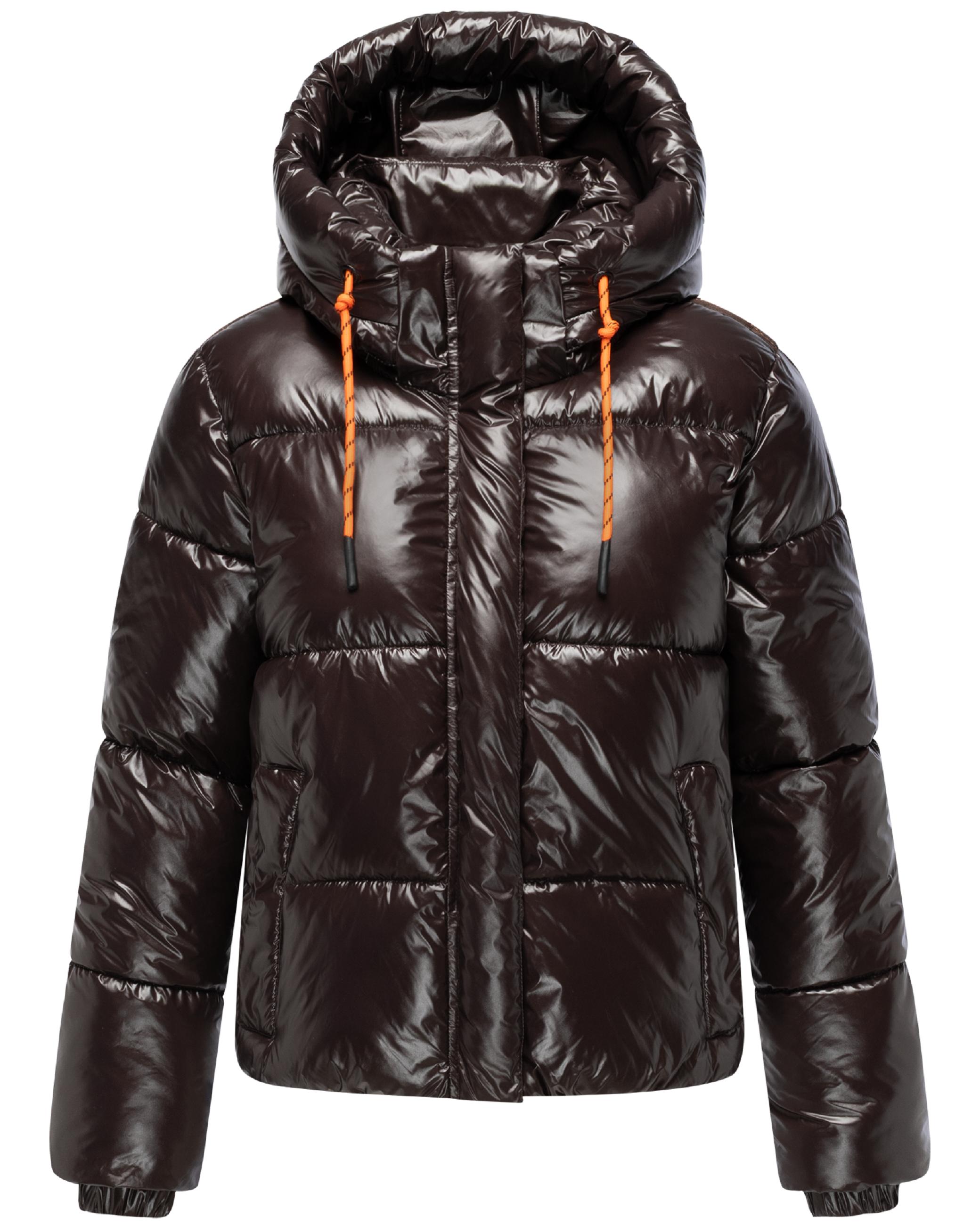 Winter Steppjacke mit abnehmbarer Kapuze "Skyraa 16" Choco