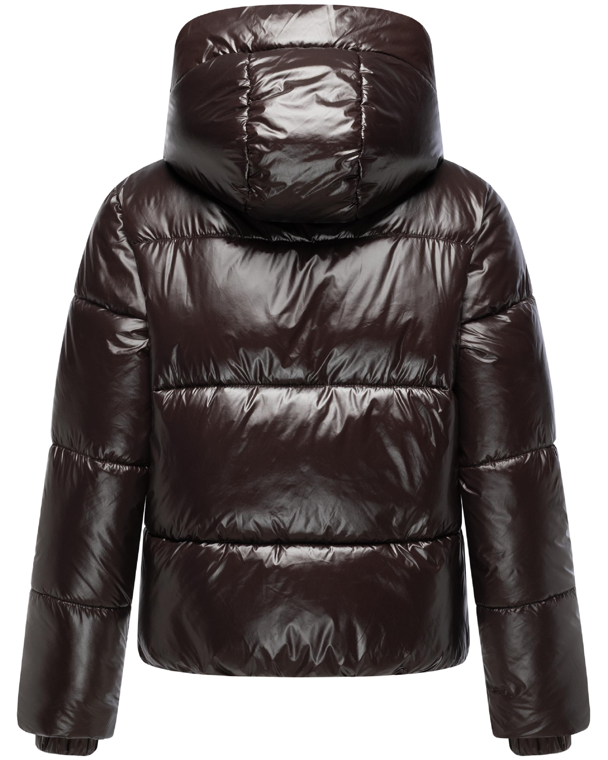 Winter Steppjacke mit abnehmbarer Kapuze "Skyraa 16" Choco