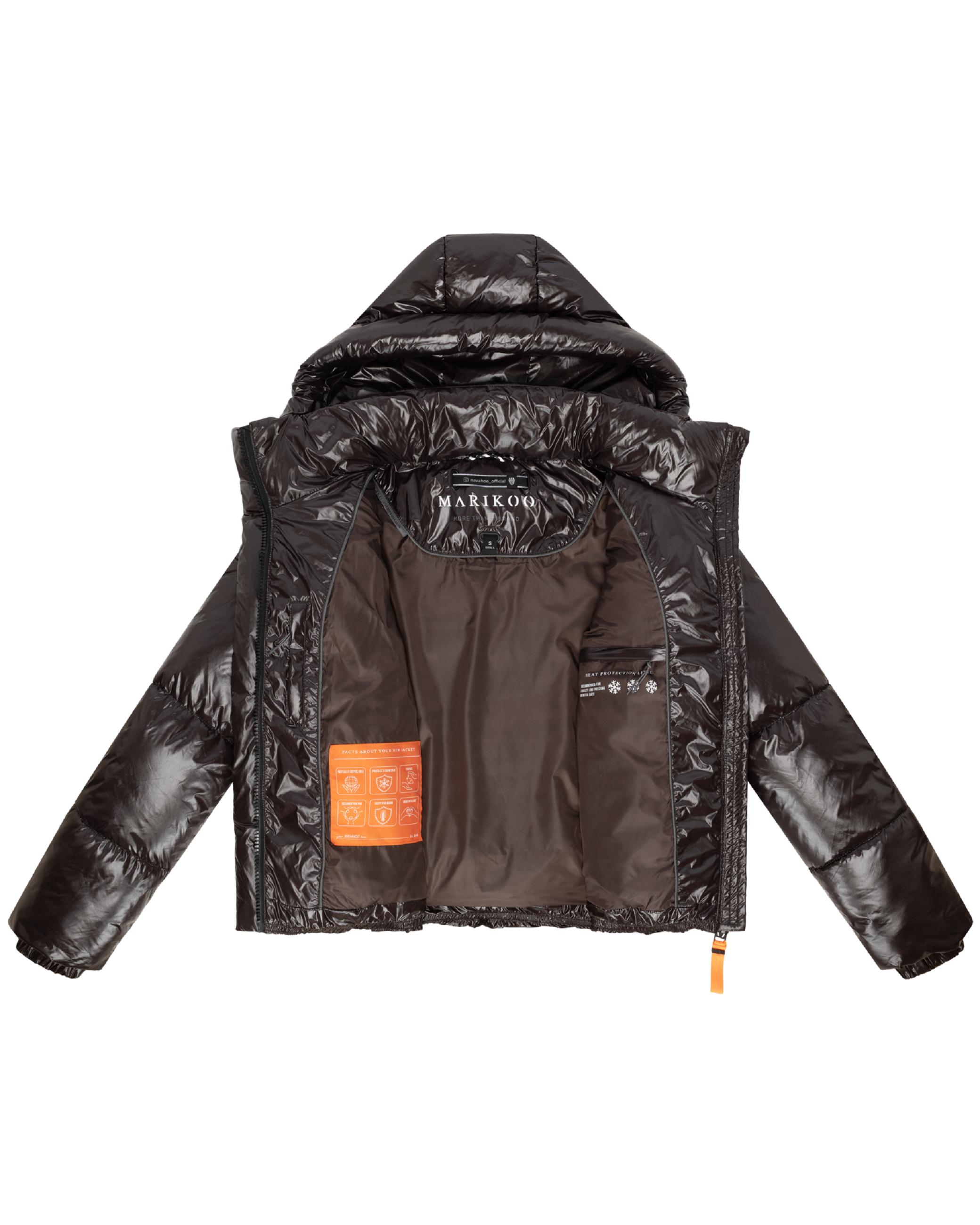 Winter Steppjacke mit abnehmbarer Kapuze "Skyraa 16" Choco