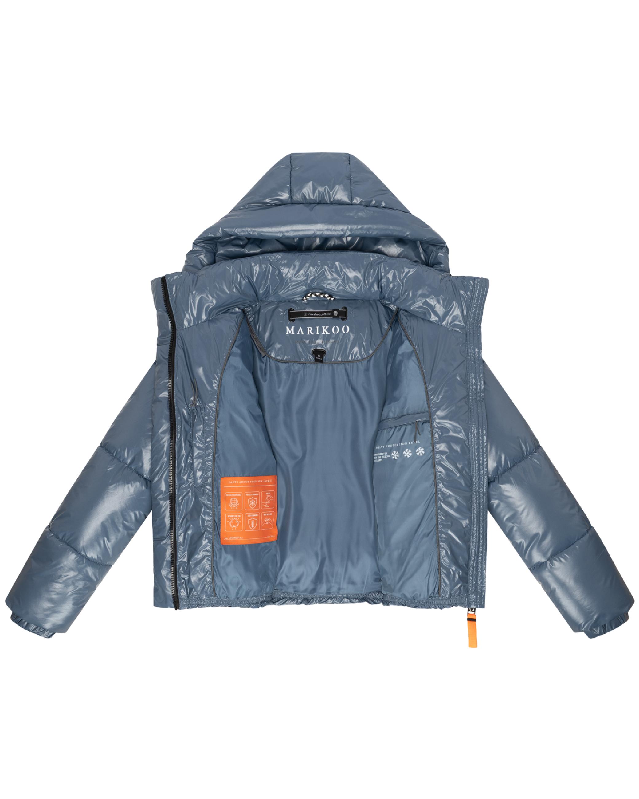Winter Steppjacke mit abnehmbarer Kapuze "Skyraa 16" Dusty Blue
