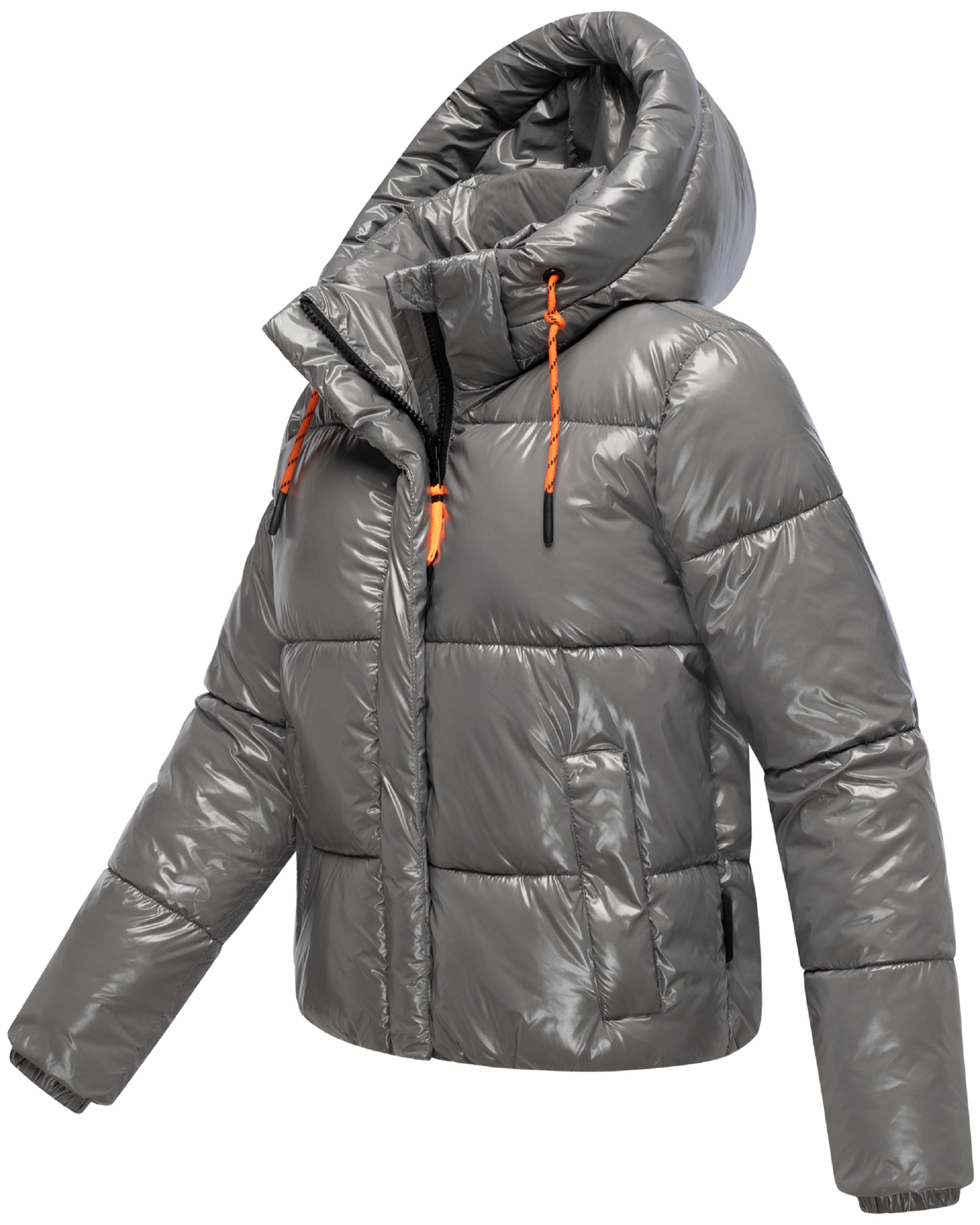 Winter Steppjacke mit abnehmbarer Kapuze "Skyraa 16" Grey