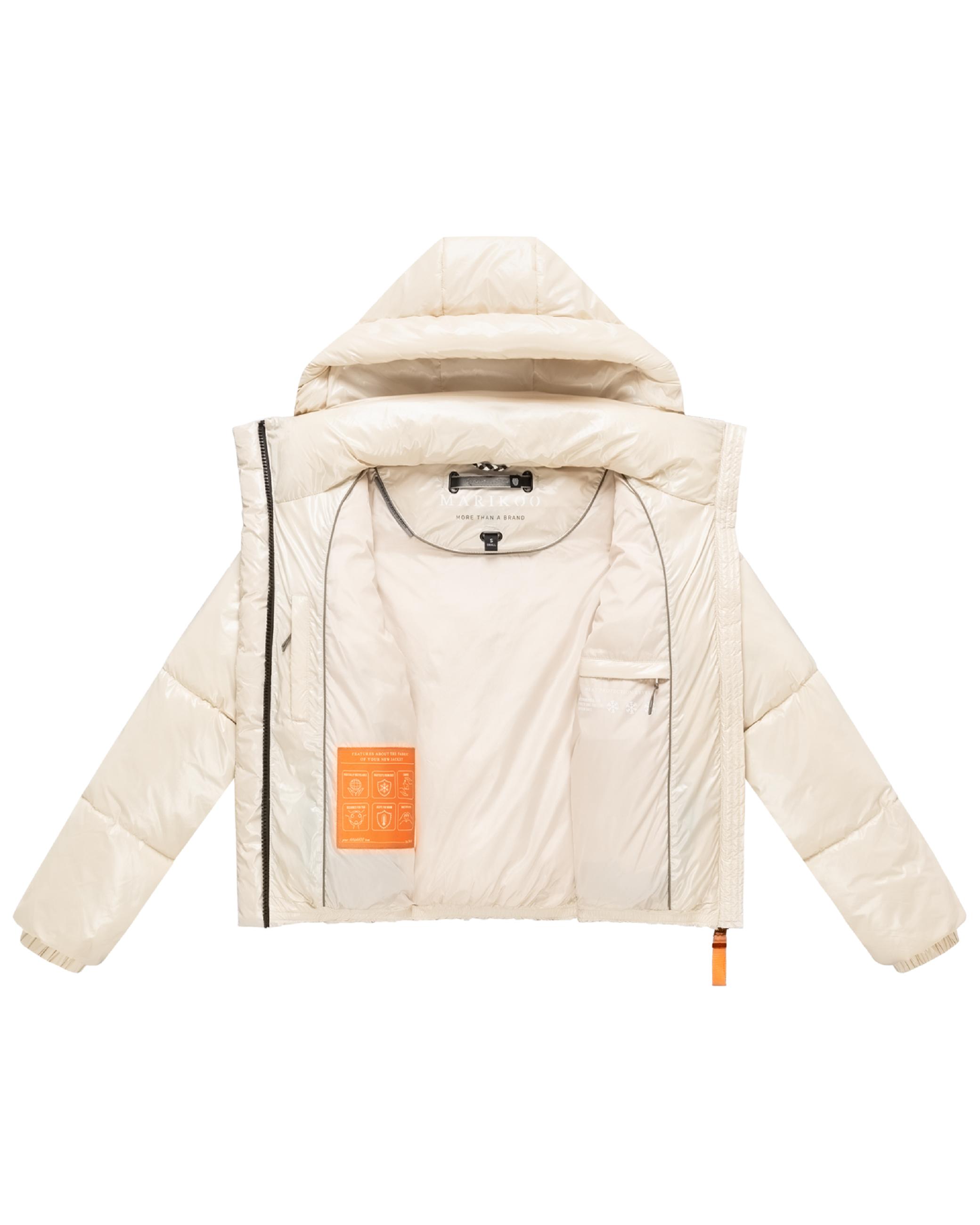 Winter Steppjacke mit abnehmbarer Kapuze "Skyraa 16" Light Sand
