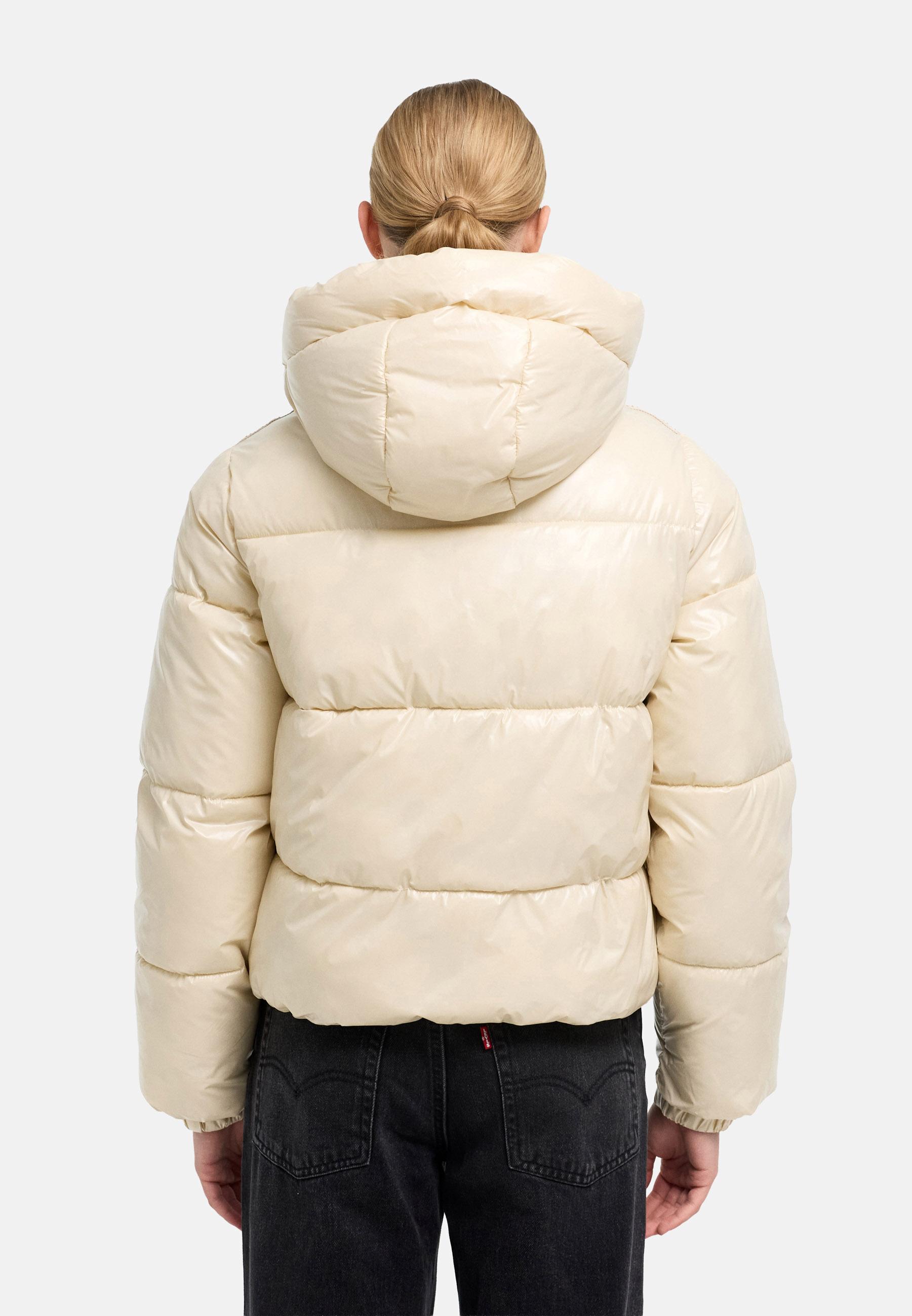 Winter Steppjacke mit abnehmbarer Kapuze "Skyraa 16" Light Sand