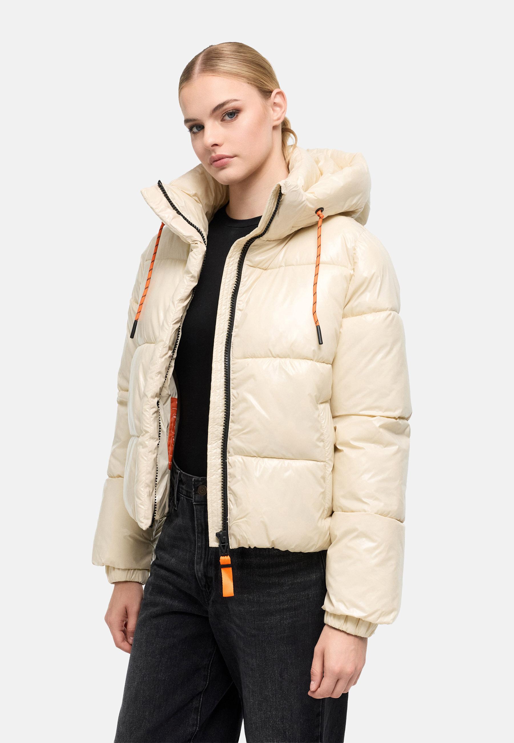 Winter Steppjacke mit abnehmbarer Kapuze "Skyraa 16" Light Sand