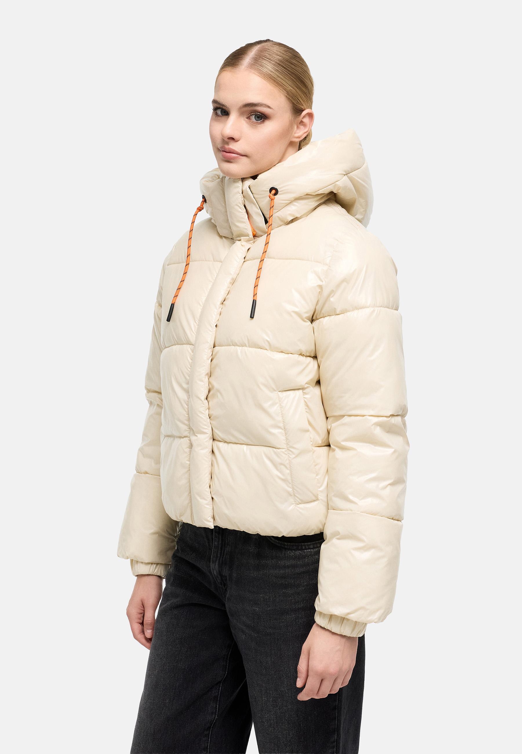 Winter Steppjacke mit abnehmbarer Kapuze "Skyraa 16" Light Sand