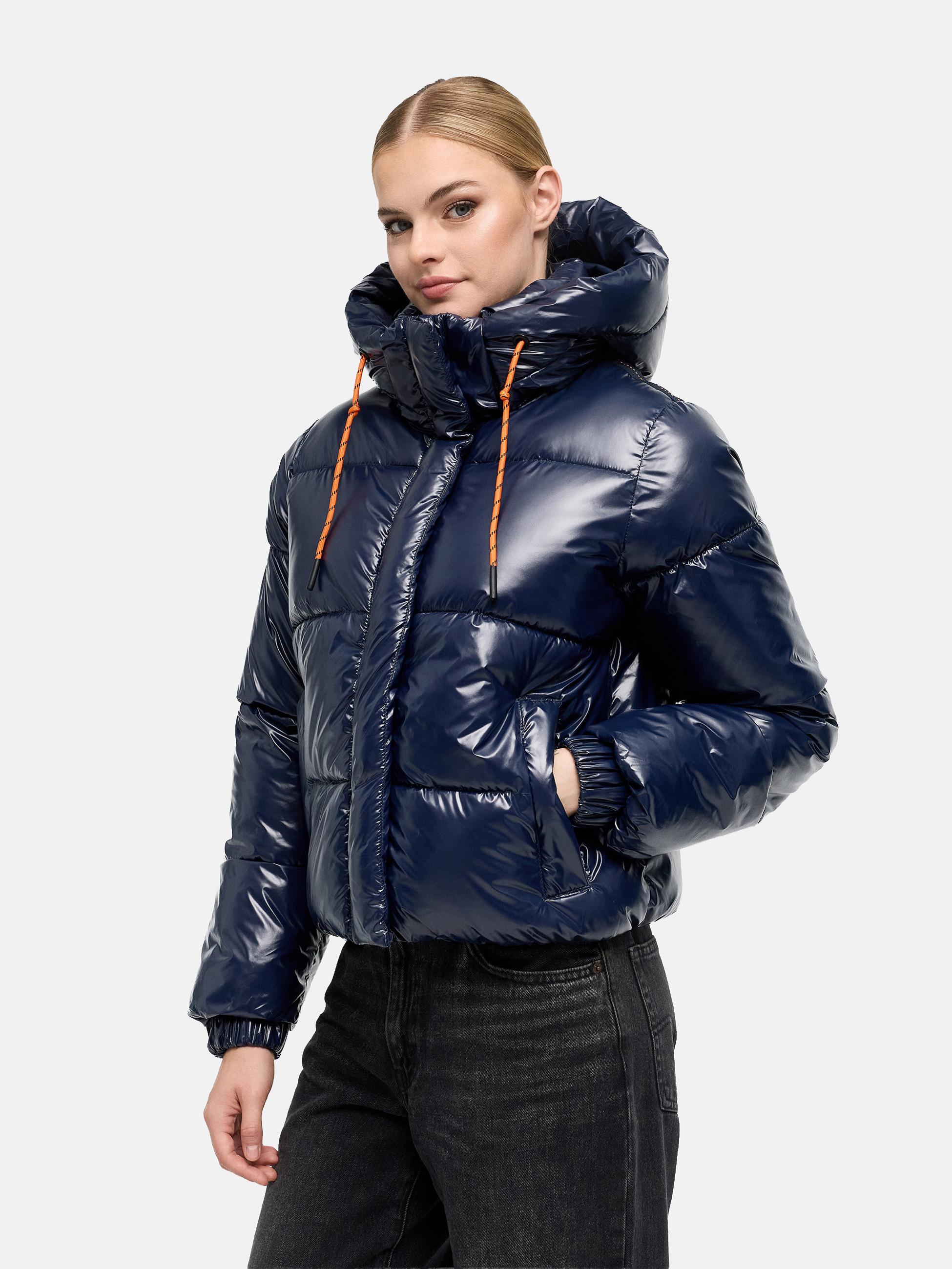 Winter Steppjacke mit abnehmbarer Kapuze "Skyraa 16" Night Sky Blue