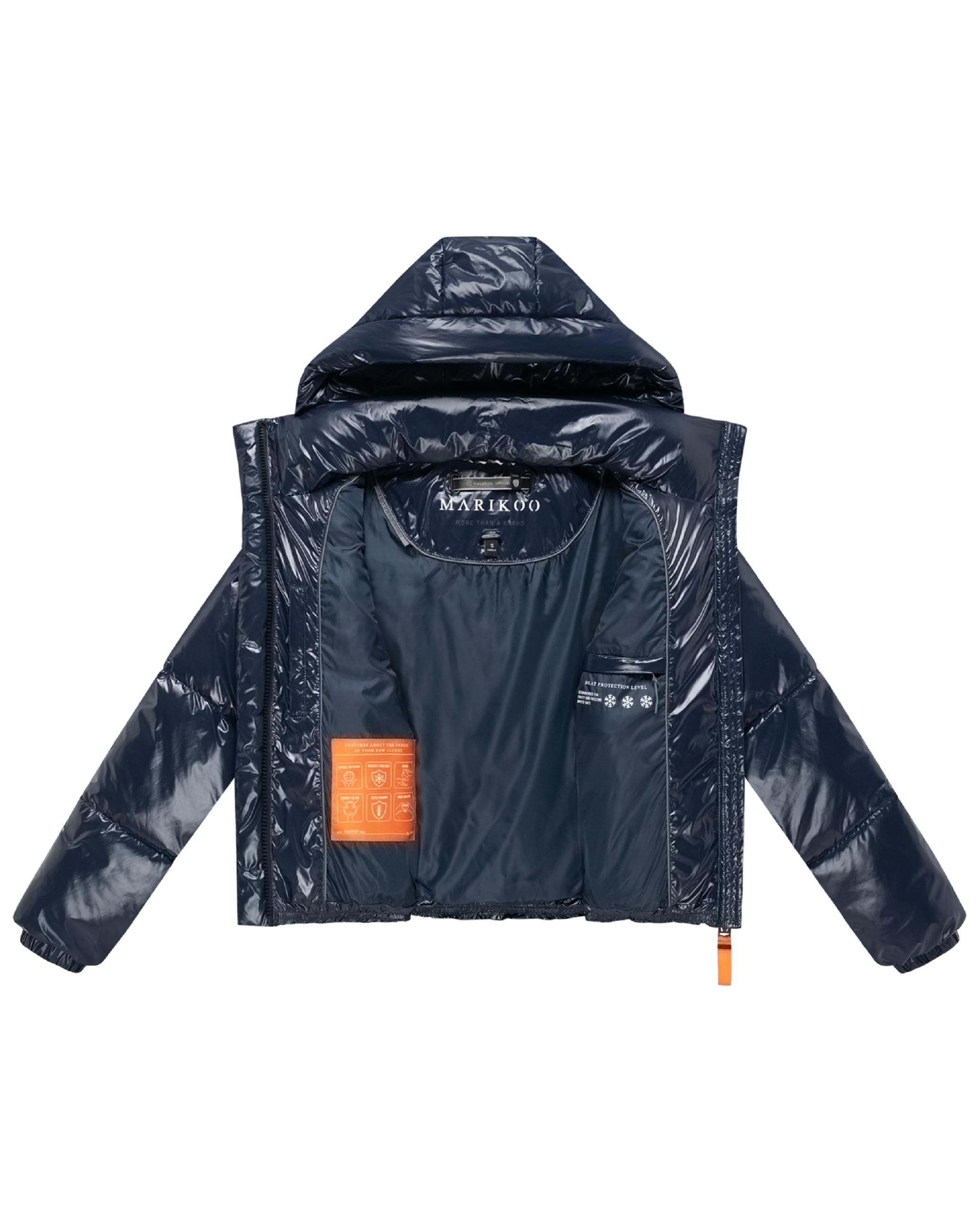 Winter Steppjacke mit abnehmbarer Kapuze "Skyraa 16" Night Sky Blue