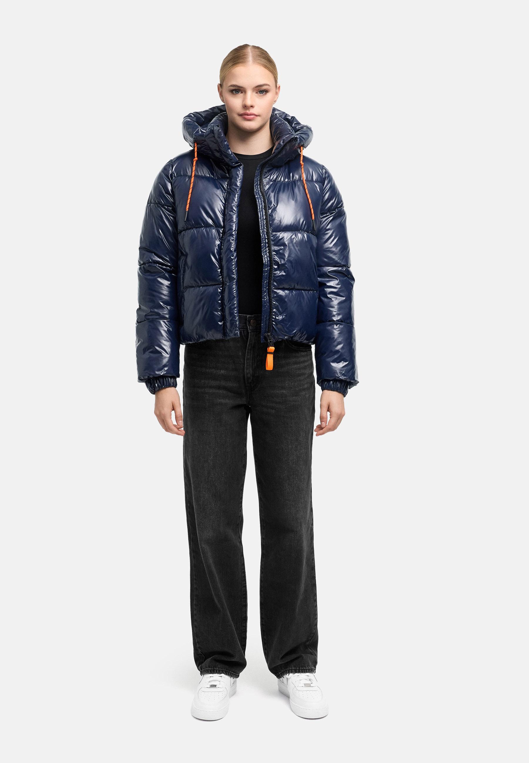 Winter Steppjacke mit abnehmbarer Kapuze "Skyraa 16" Night Sky Blue