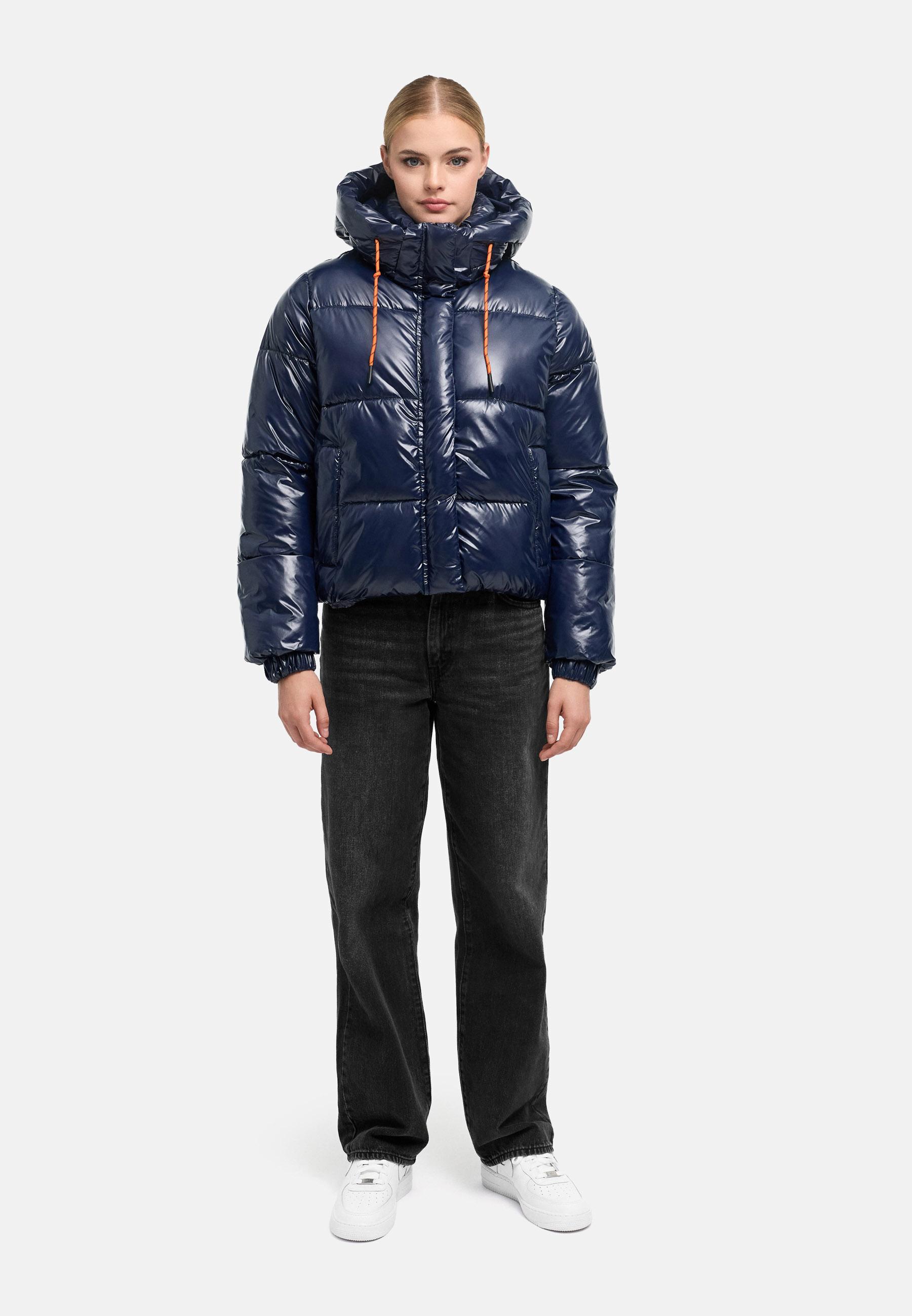 Winter Steppjacke mit abnehmbarer Kapuze "Skyraa 16" Night Sky Blue