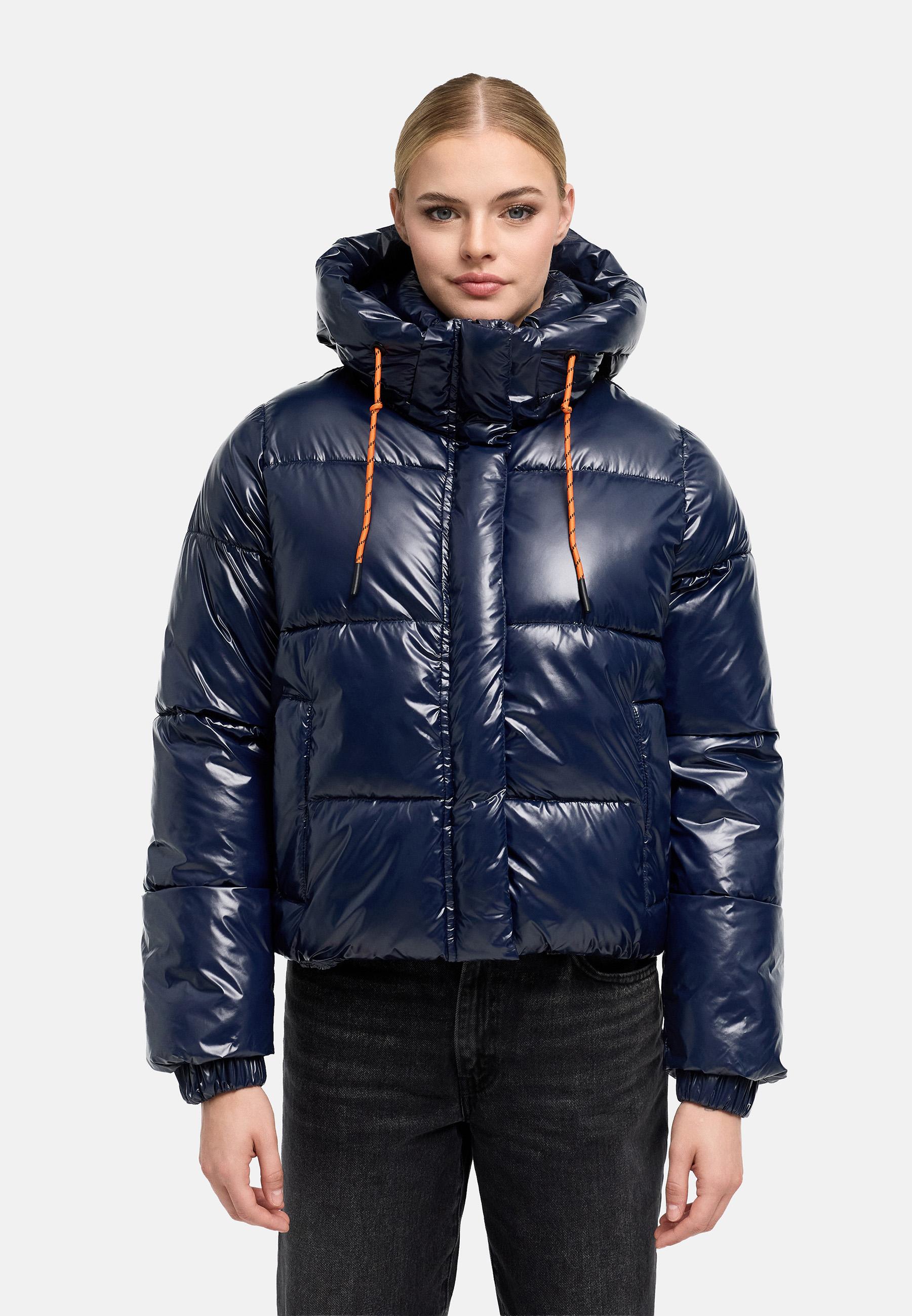 Winter Steppjacke mit abnehmbarer Kapuze "Skyraa 16" Night Sky Blue