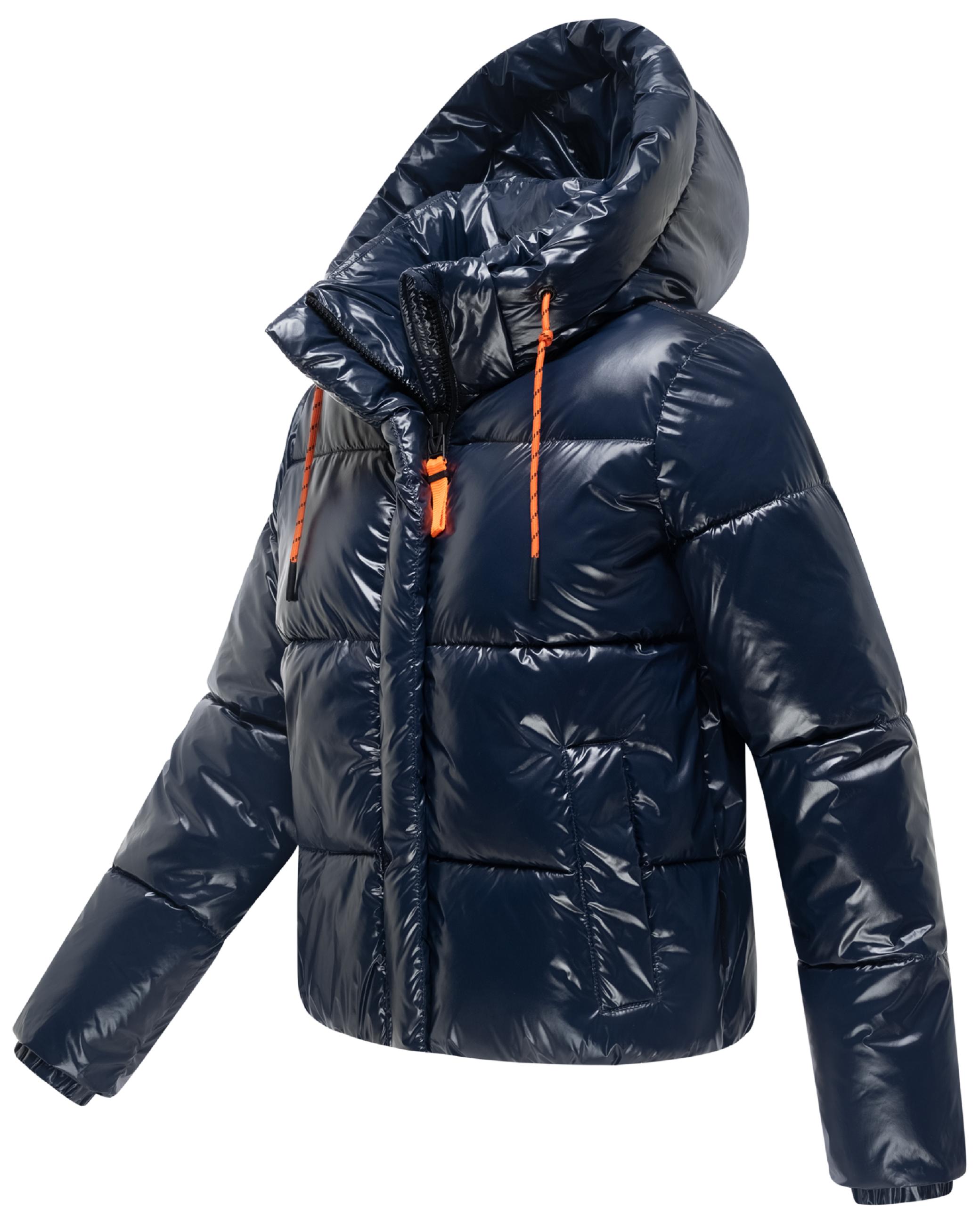 Winter Steppjacke mit abnehmbarer Kapuze "Skyraa 16" Night Sky Blue