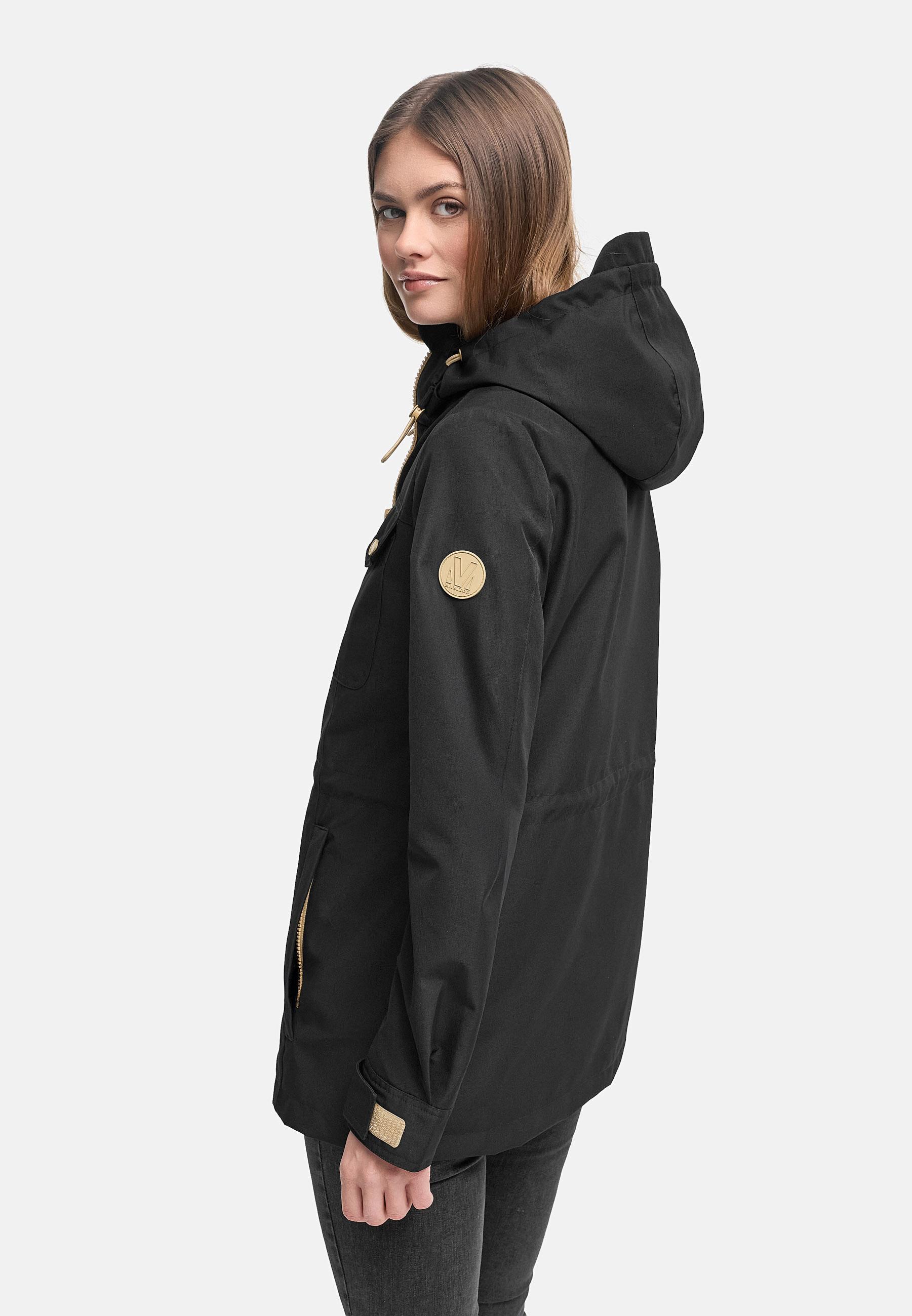 wasserdichter Parka mit Taillenzugband "Sohaa 16" Black