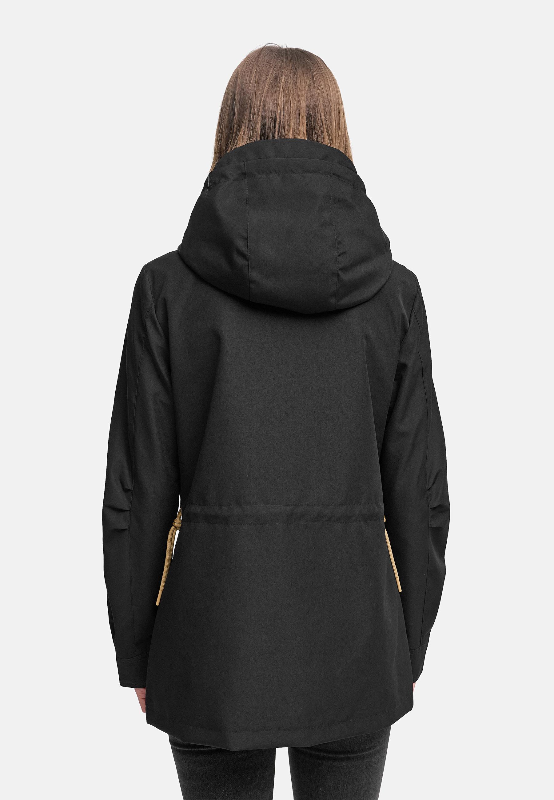 wasserdichter Parka mit Taillenzugband "Sohaa 16" Black