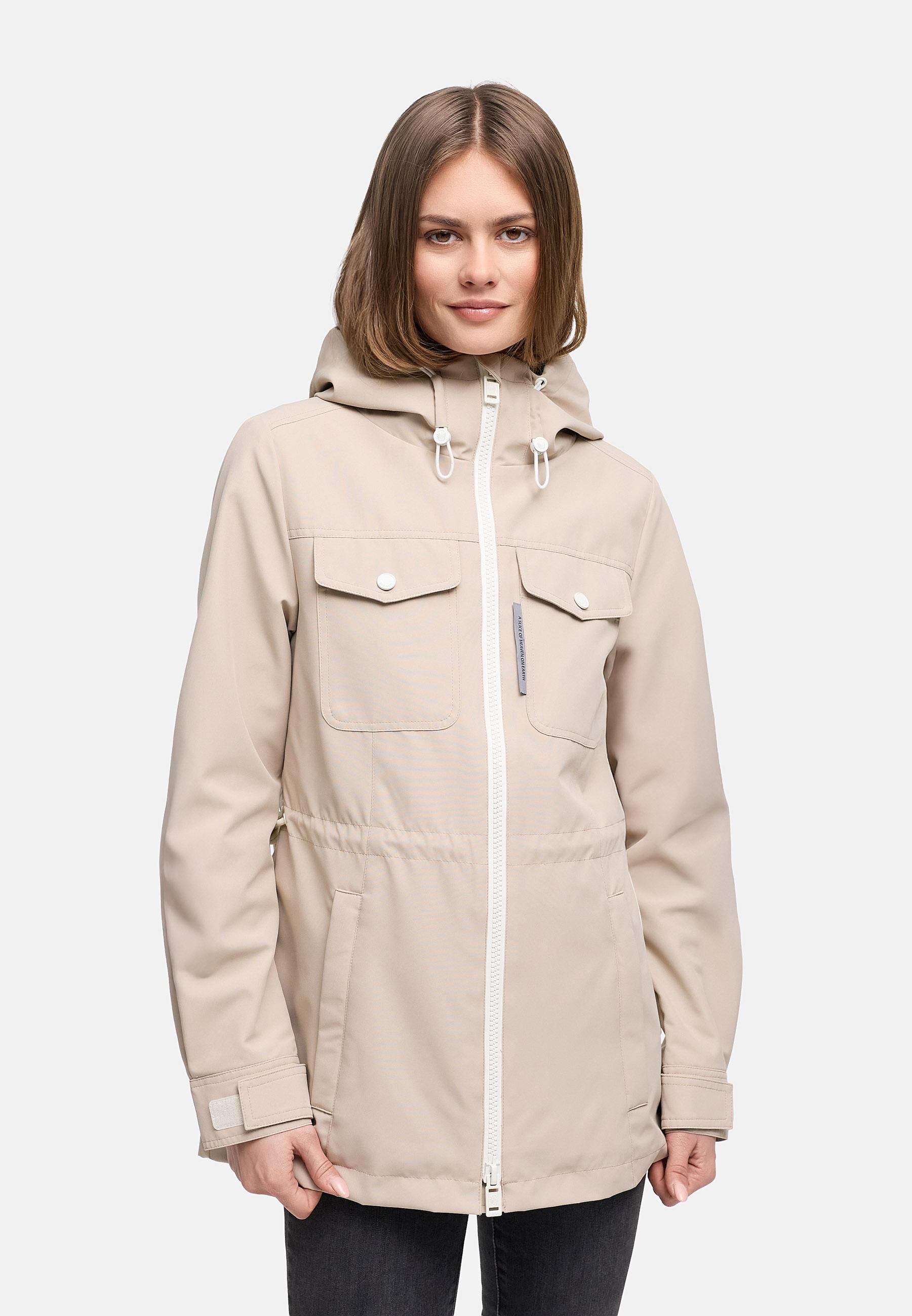 wasserdichter Parka mit Taillenzugband "Sohaa 16" Light Taupe