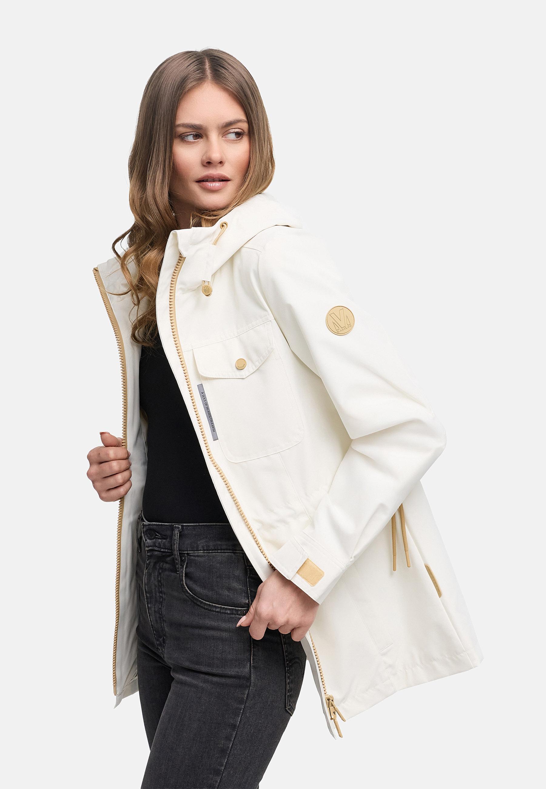 wasserdichter Parka mit Taillenzugband "Sohaa 16" Offwhite