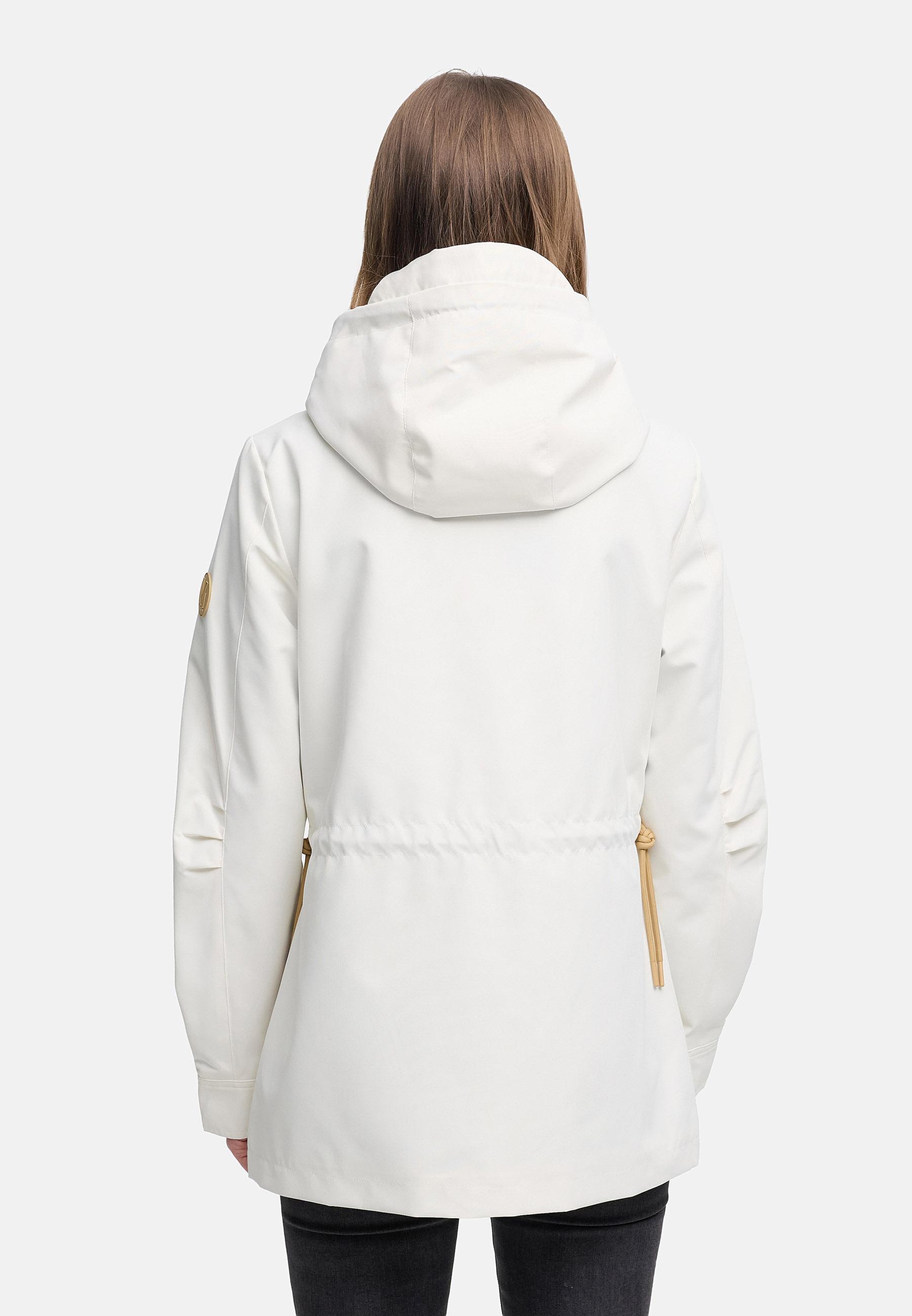 wasserdichter Parka mit Taillenzugband "Sohaa 16" Offwhite