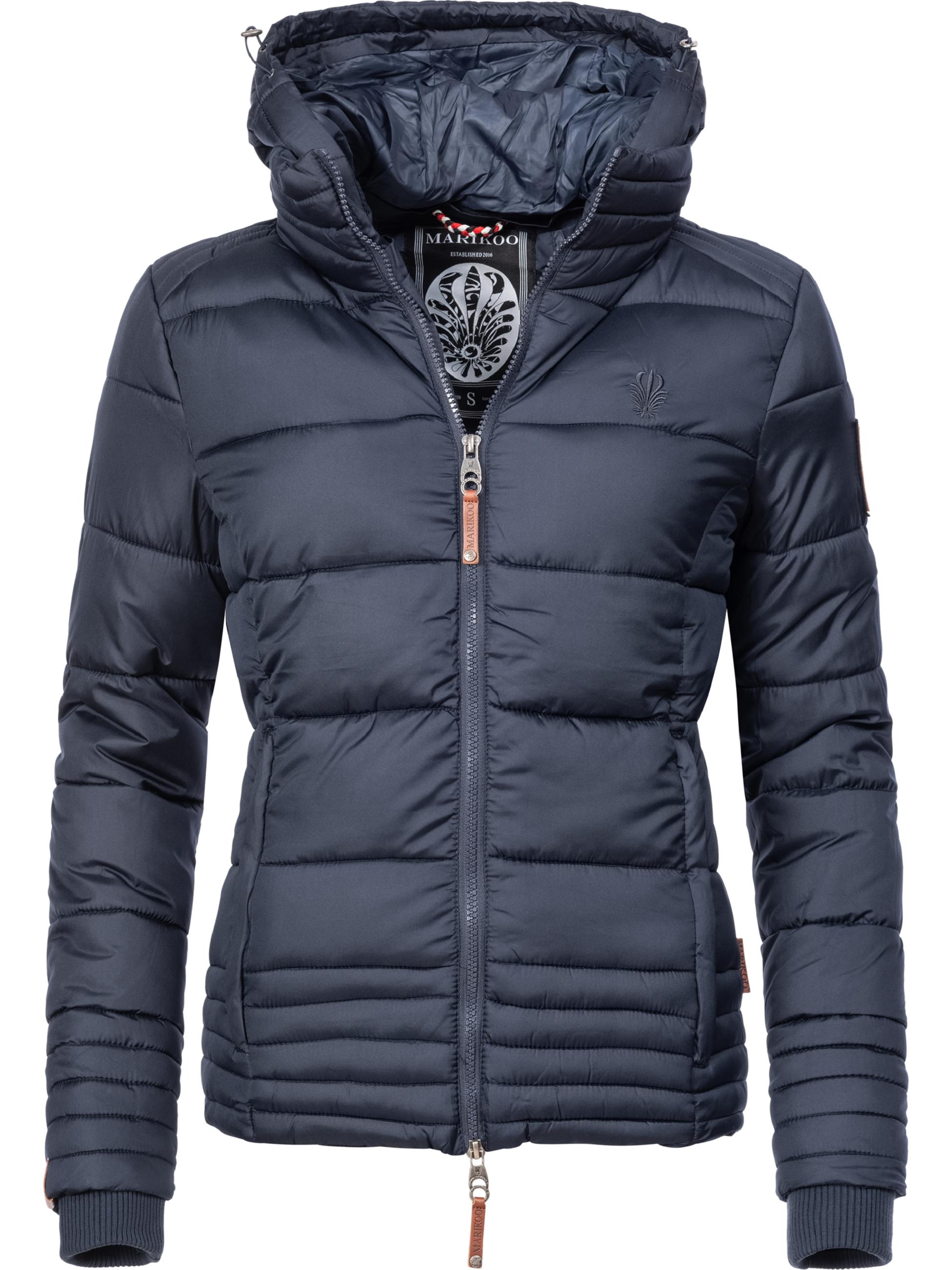 Kurze Winter Steppjacke mit Kapuze "Sole" Navy