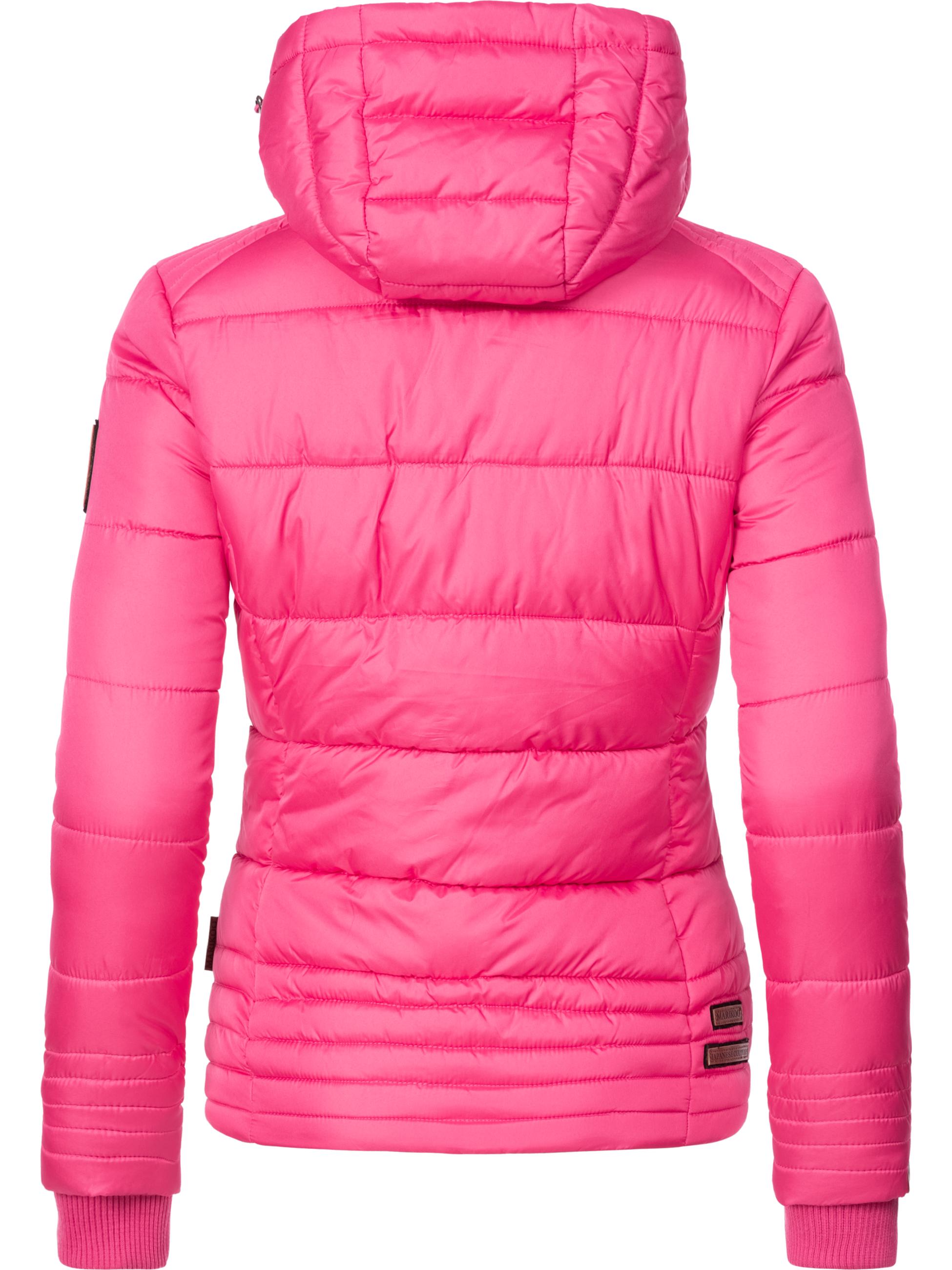 Kurze Winter Steppjacke mit Kapuze "Sole" Pink