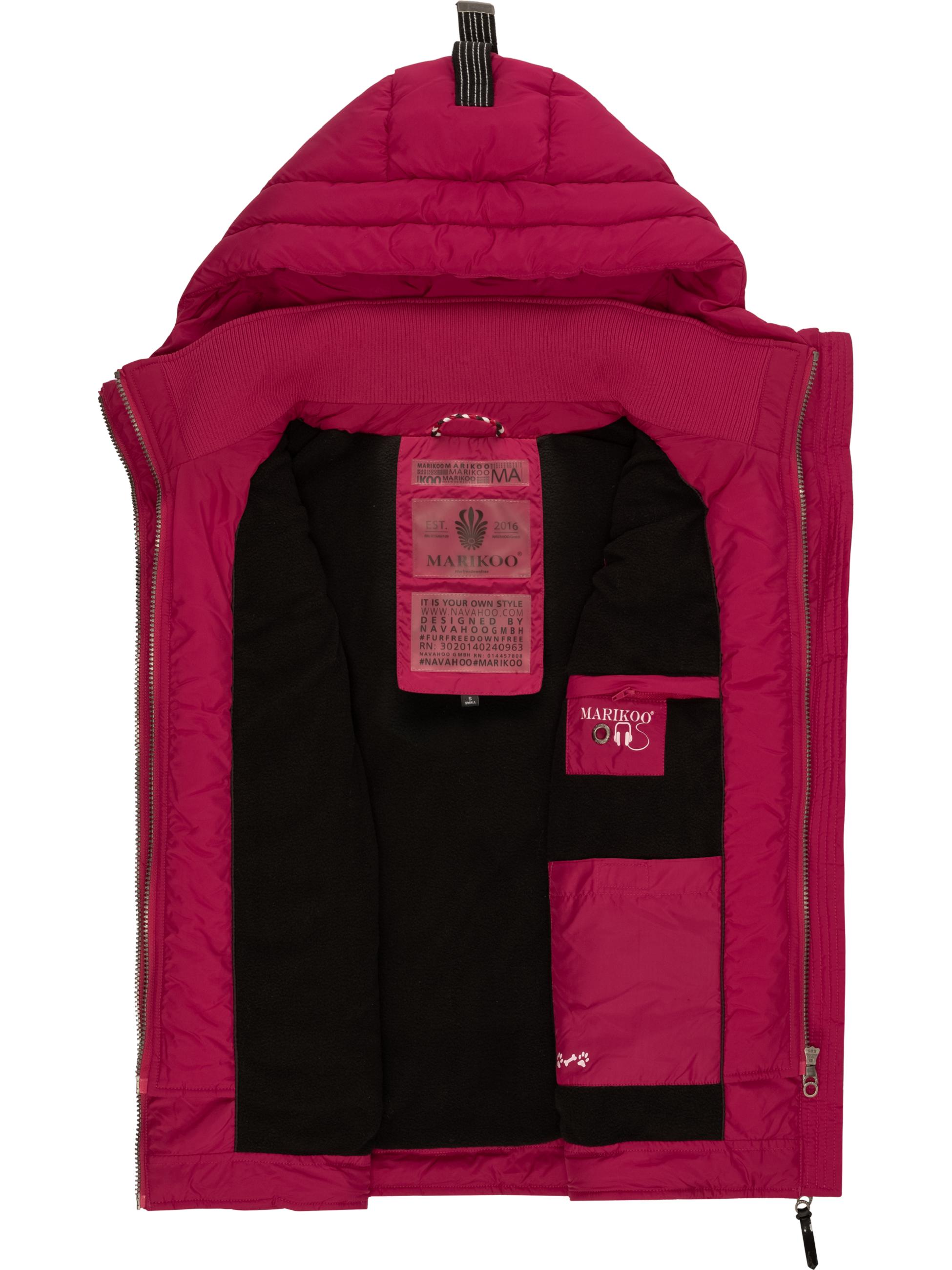 Warme Steppweste mit Kapuze "Taisaa" Fuchsia