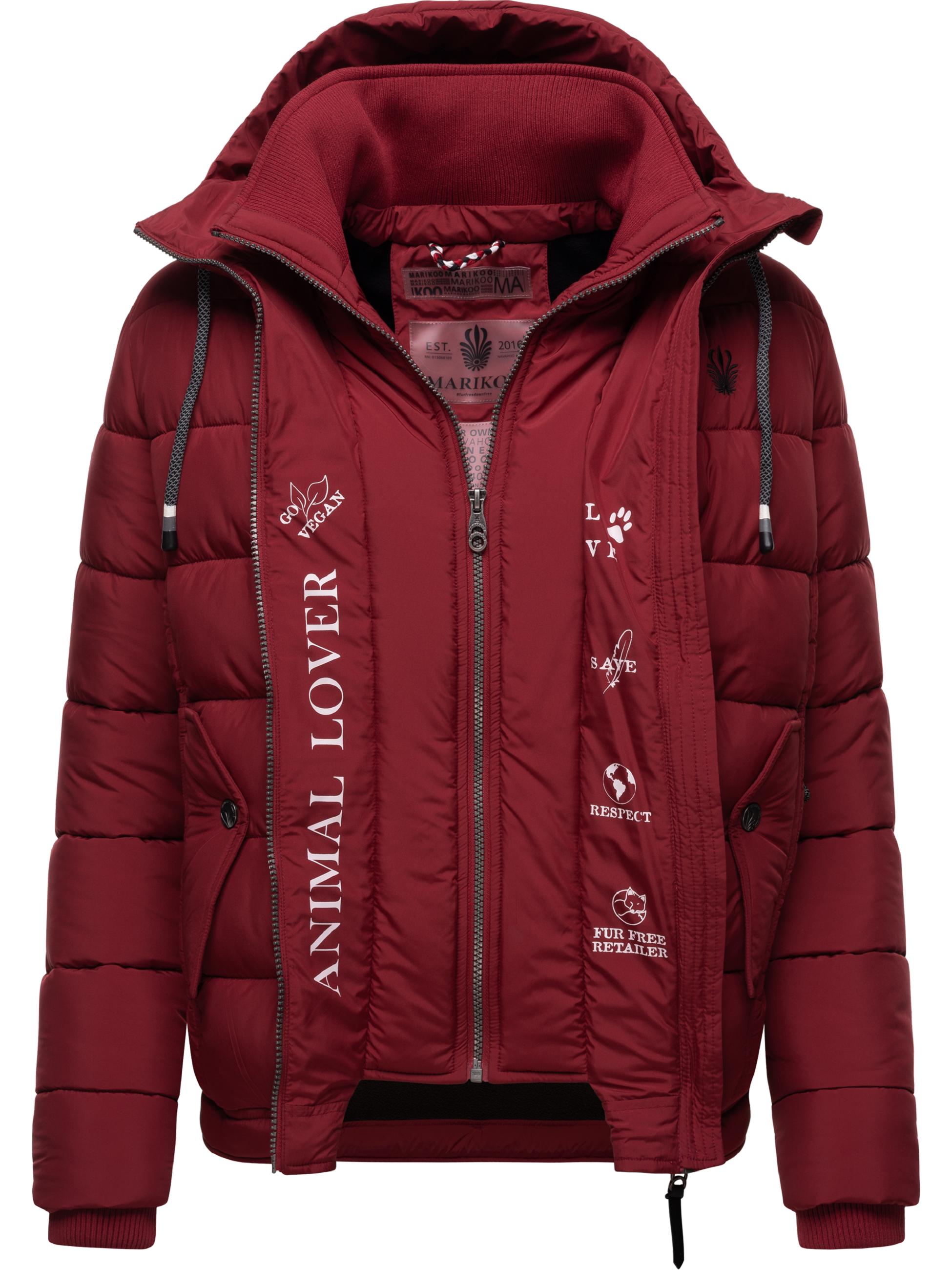 Winter Steppjacke mit Kapuze "Taisaa Prc" Blood Red