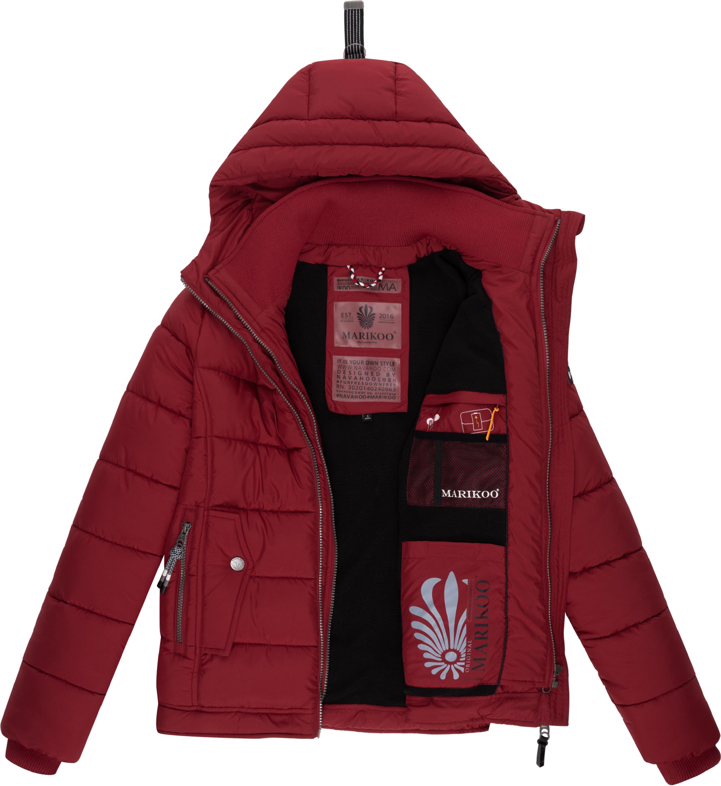 Winter Steppjacke mit Kapuze "Taisaa Prc" Blood Red