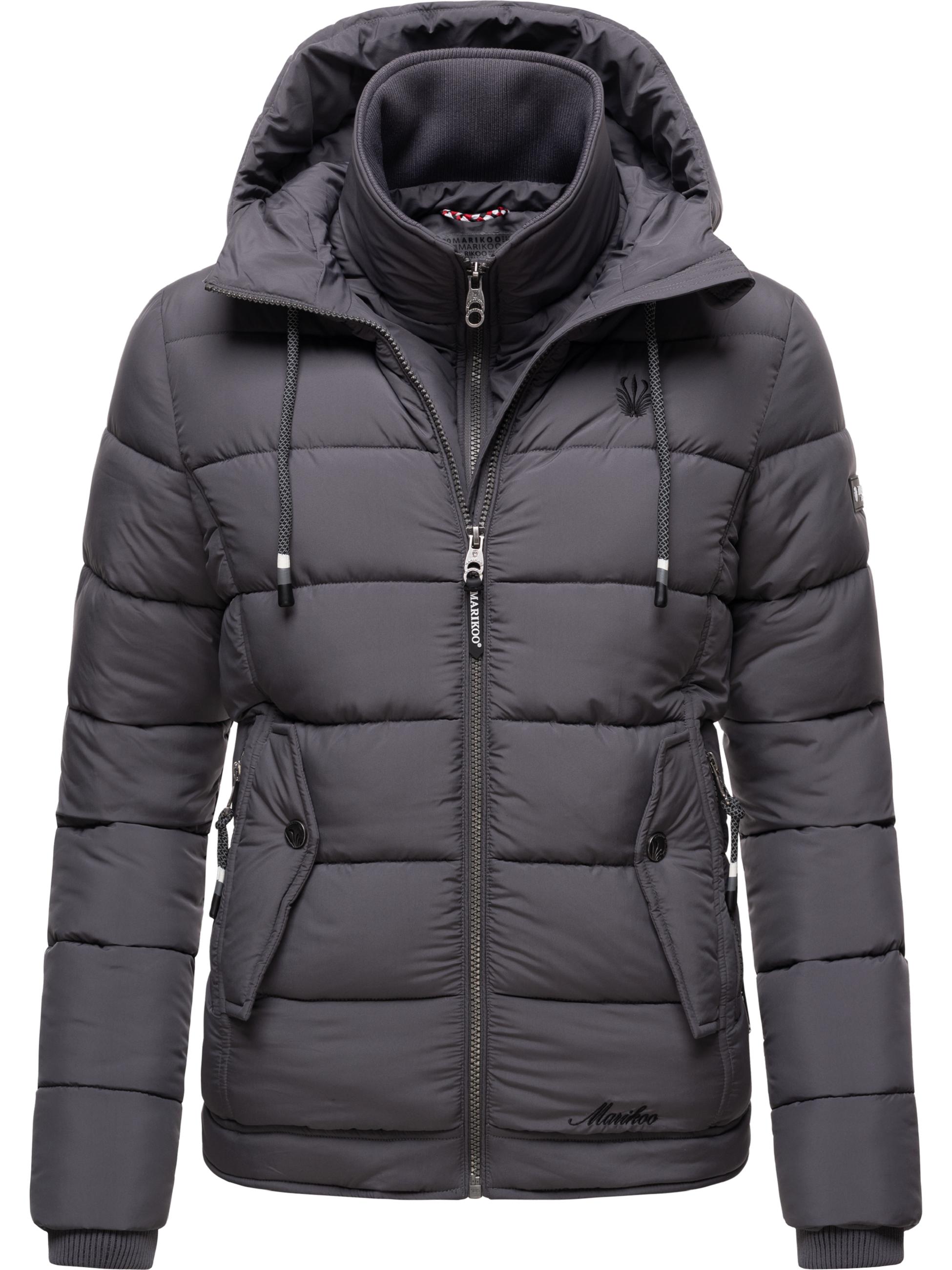 Winter Steppjacke mit Kapuze "Taisaa Prc" Dark Grey