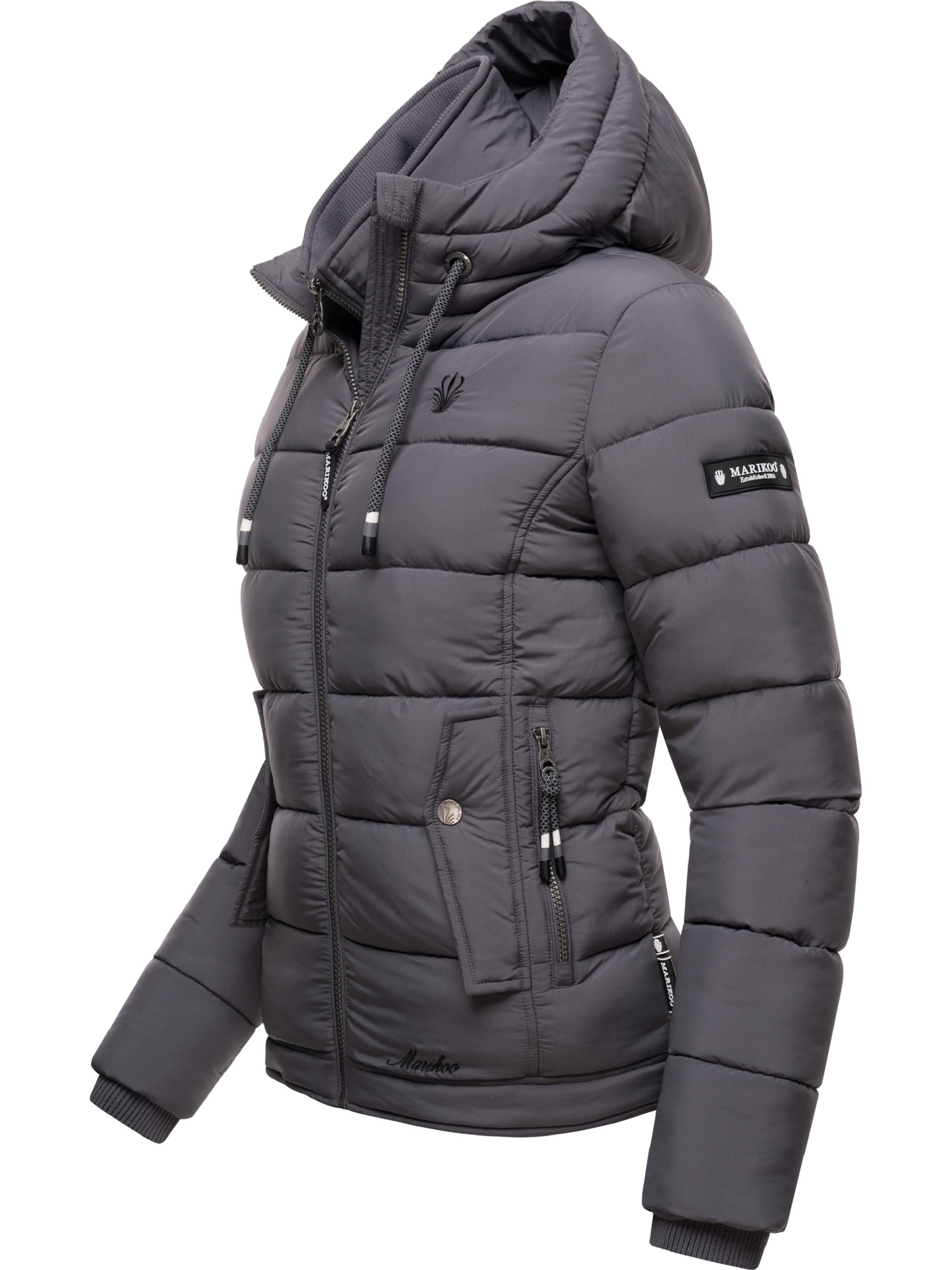 Winter Steppjacke mit Kapuze "Taisaa Prc" Dark Grey