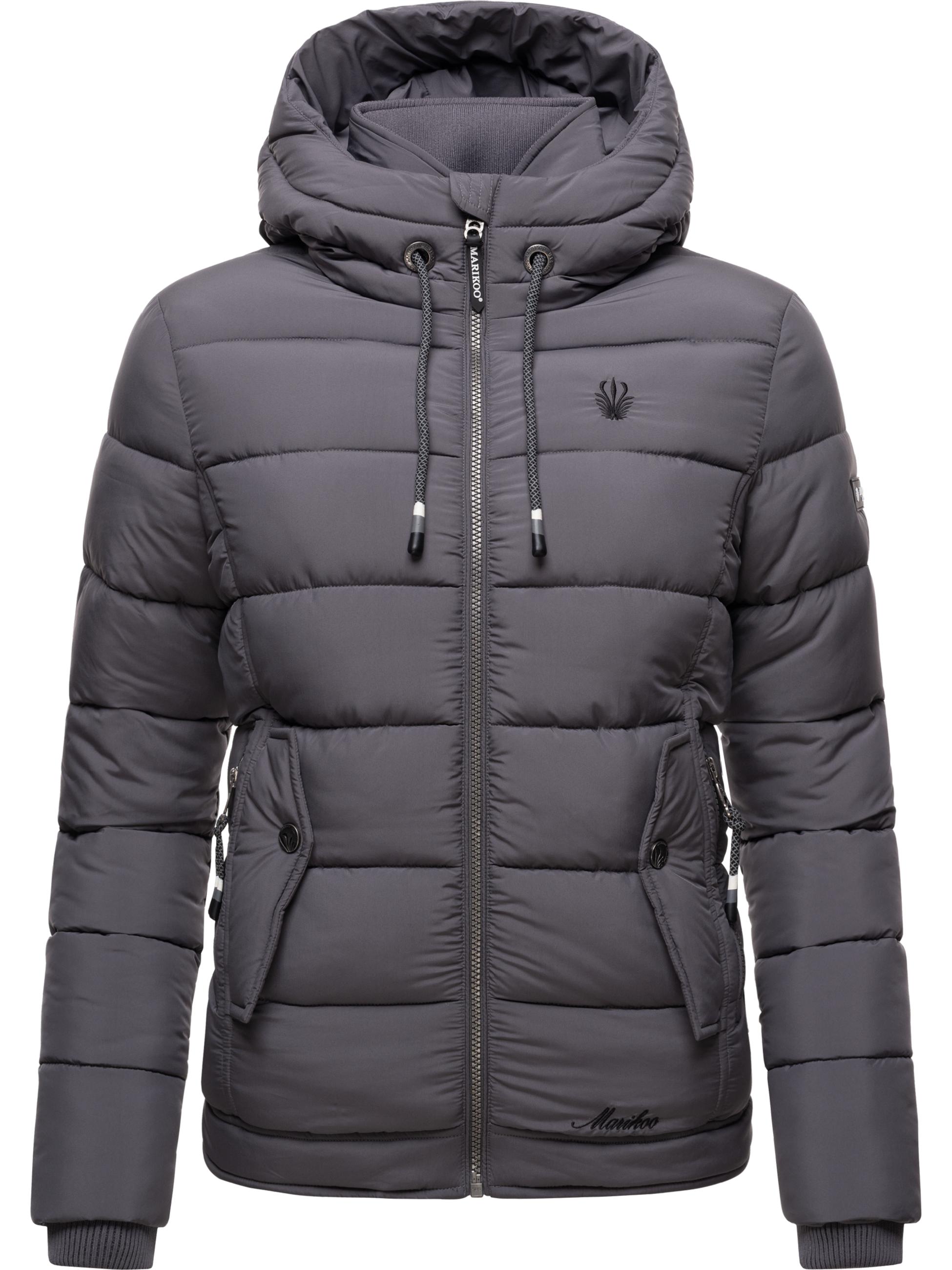 Winter Steppjacke mit Kapuze "Taisaa Prc" Dark Grey