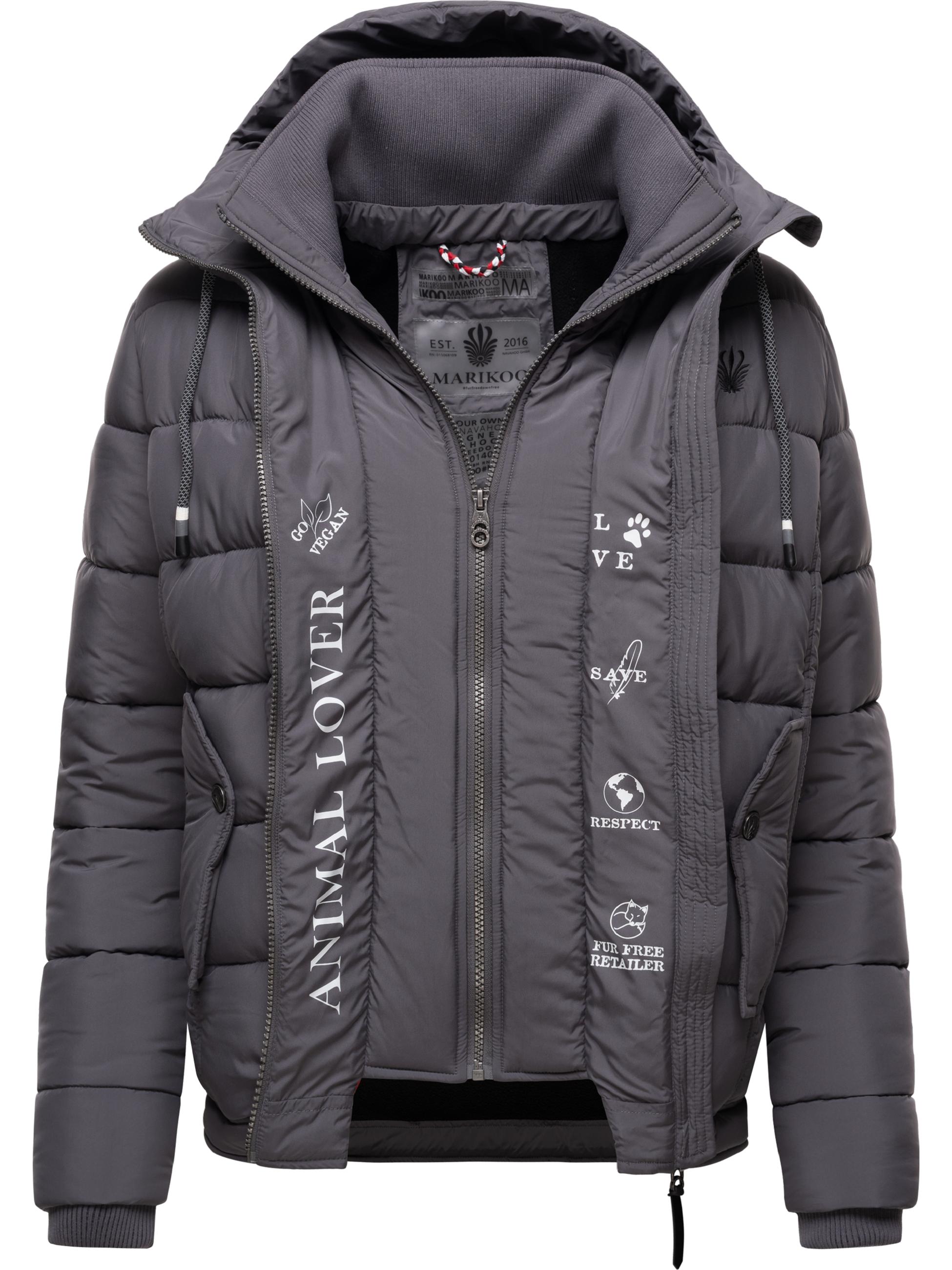 Winter Steppjacke mit Kapuze "Taisaa Prc" Dark Grey