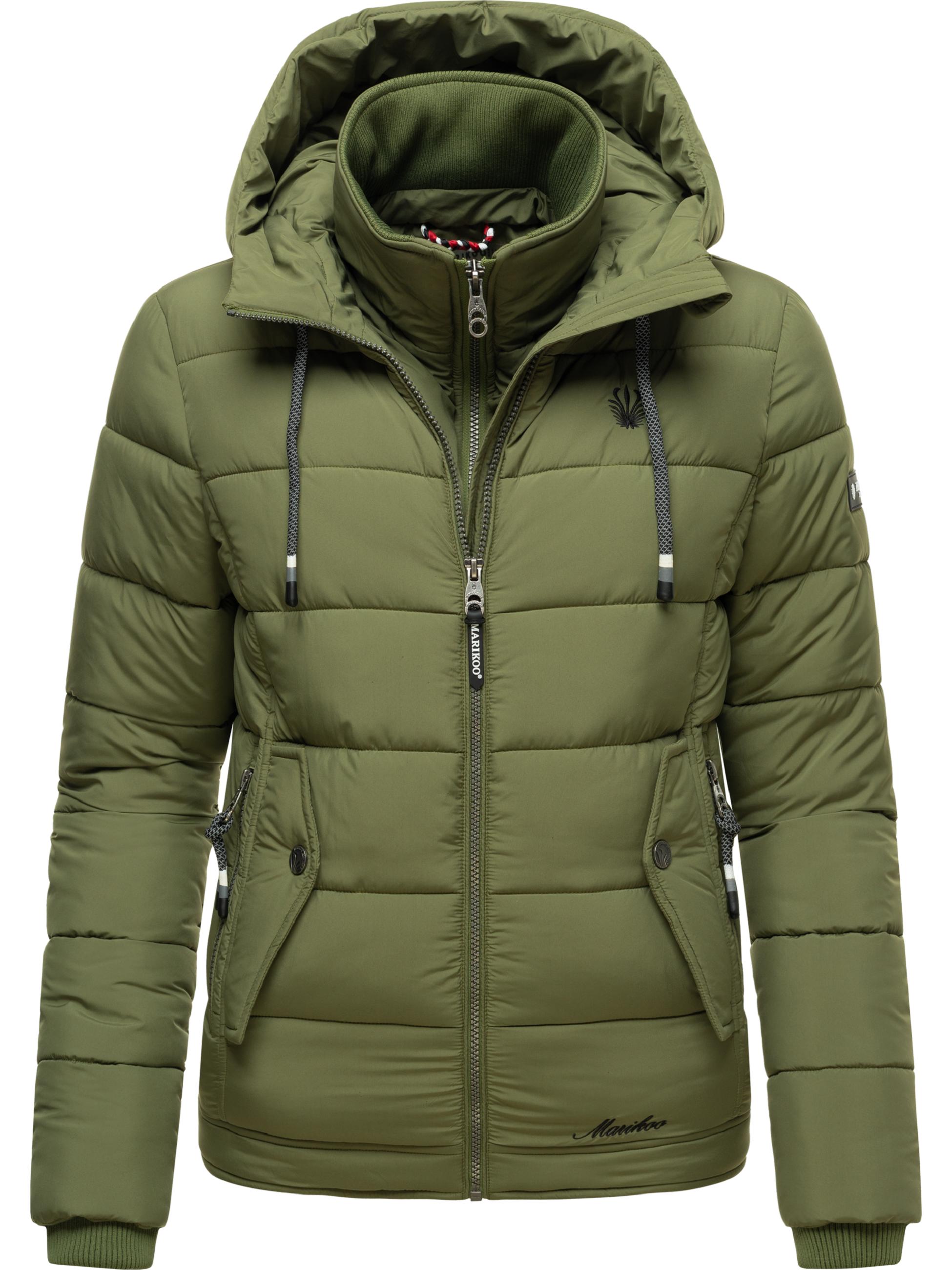 Winter Steppjacke mit Kapuze "Taisaa Prc" Olive