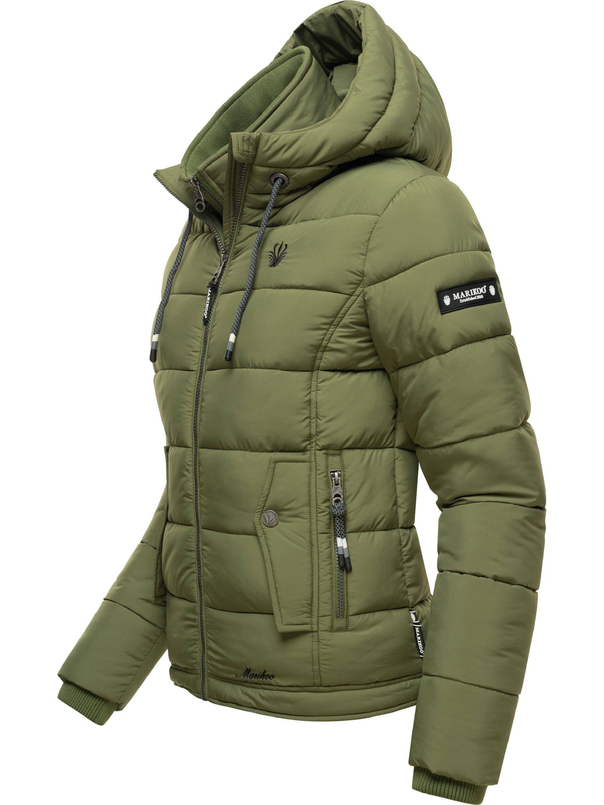 Winter Steppjacke mit Kapuze "Taisaa Prc" Olive