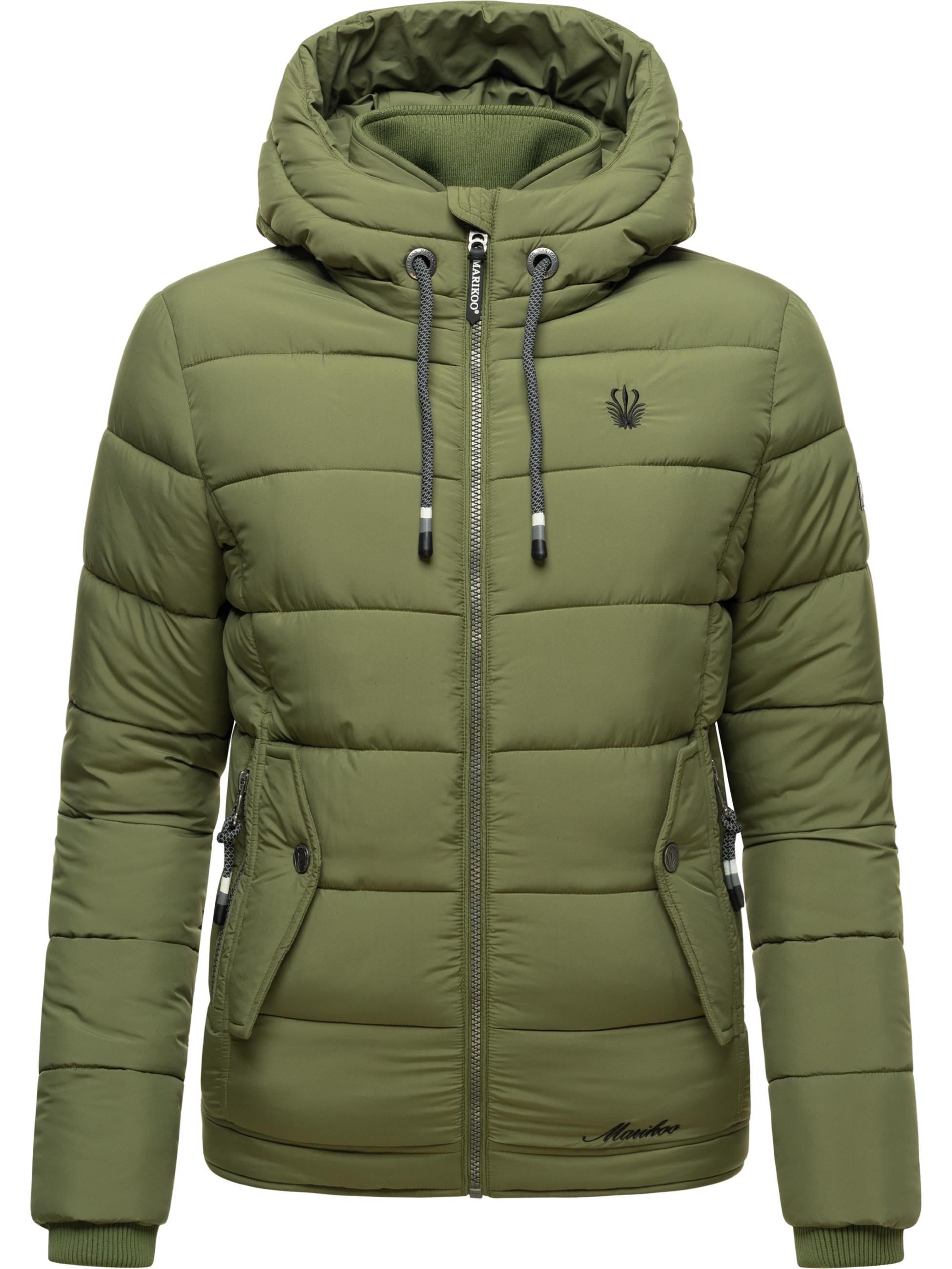 Winter Steppjacke mit Kapuze "Taisaa Prc" Olive