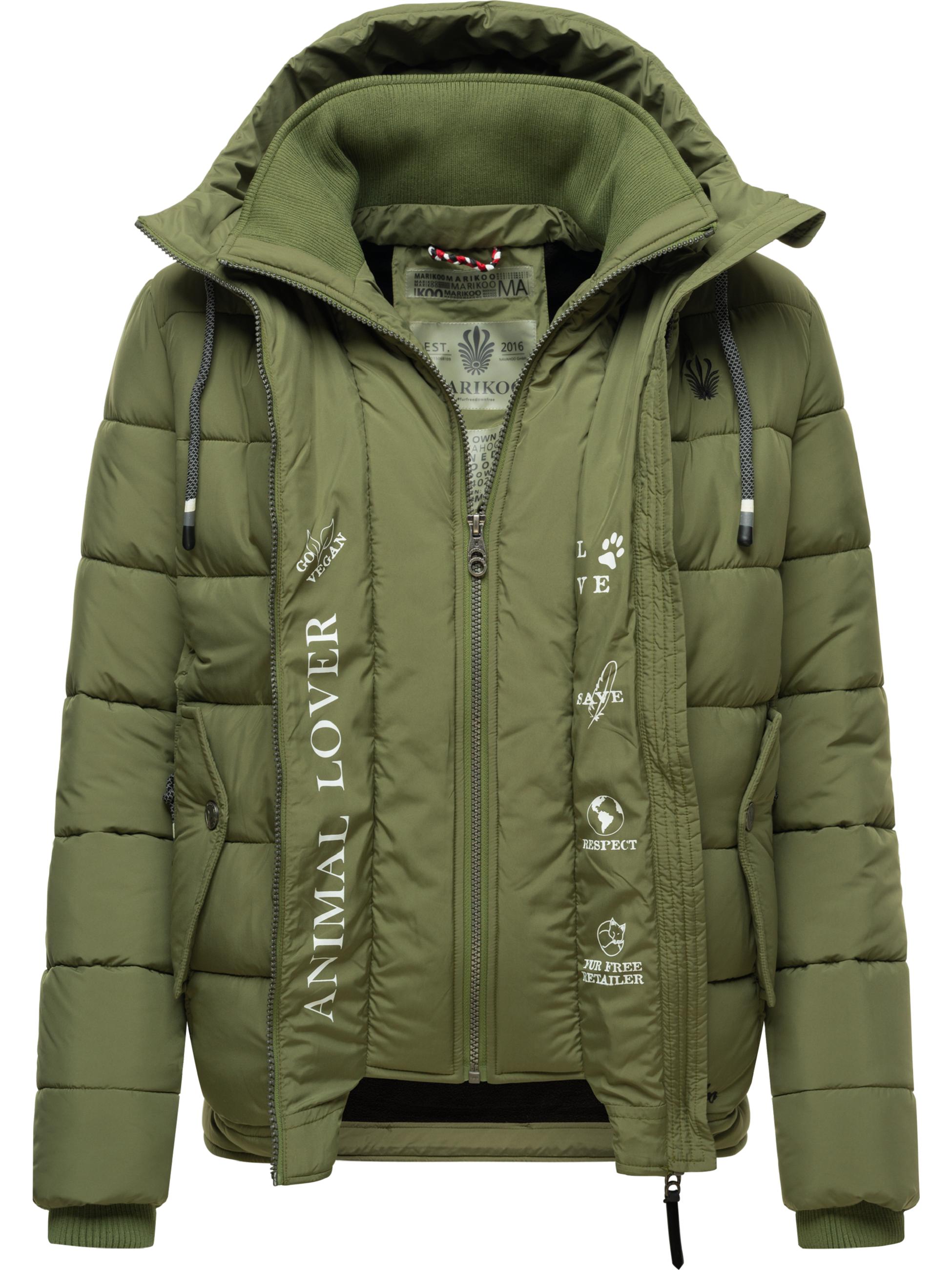 Winter Steppjacke mit Kapuze "Taisaa Prc" Olive