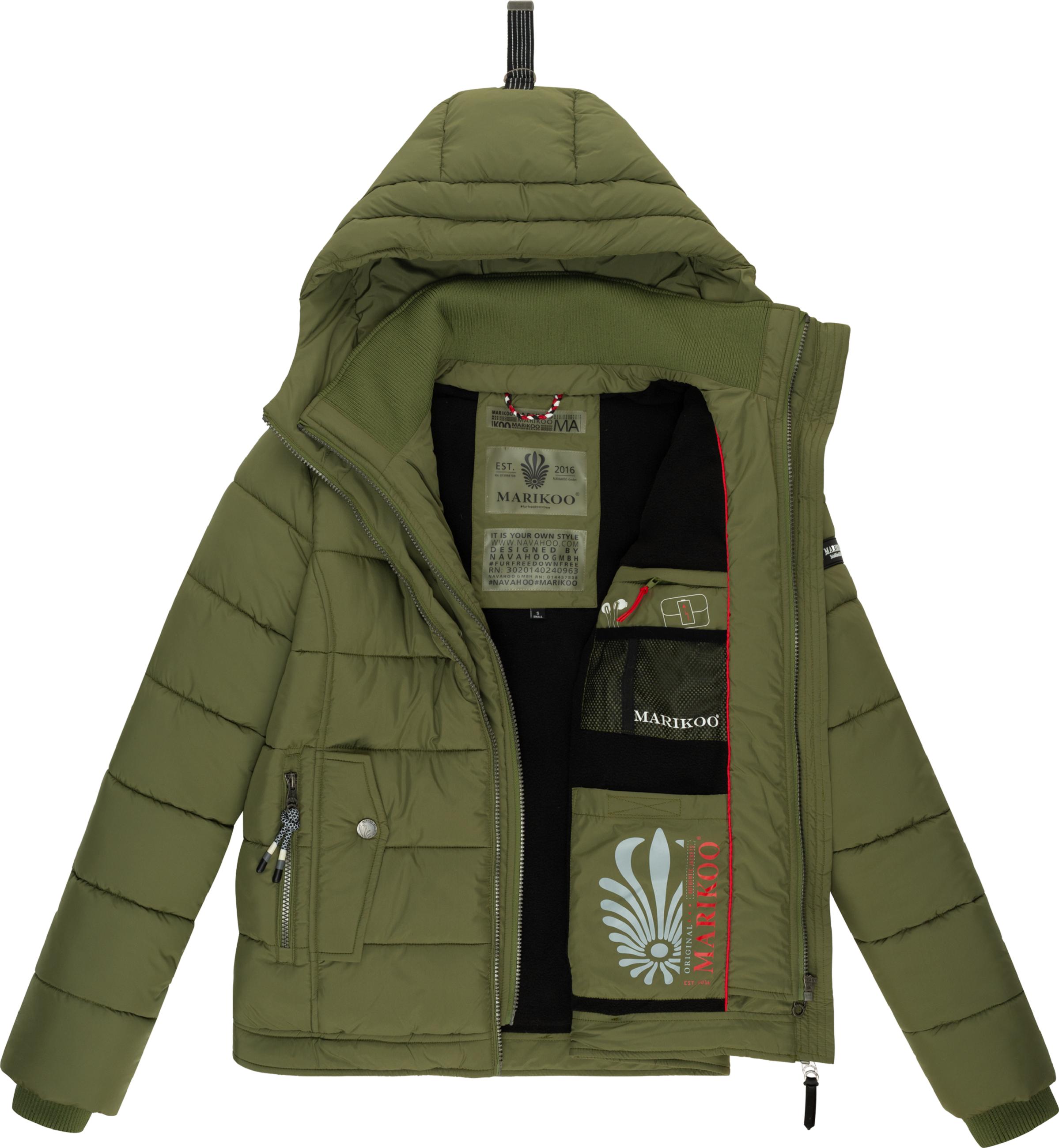 Winter Steppjacke mit Kapuze "Taisaa Prc" Olive