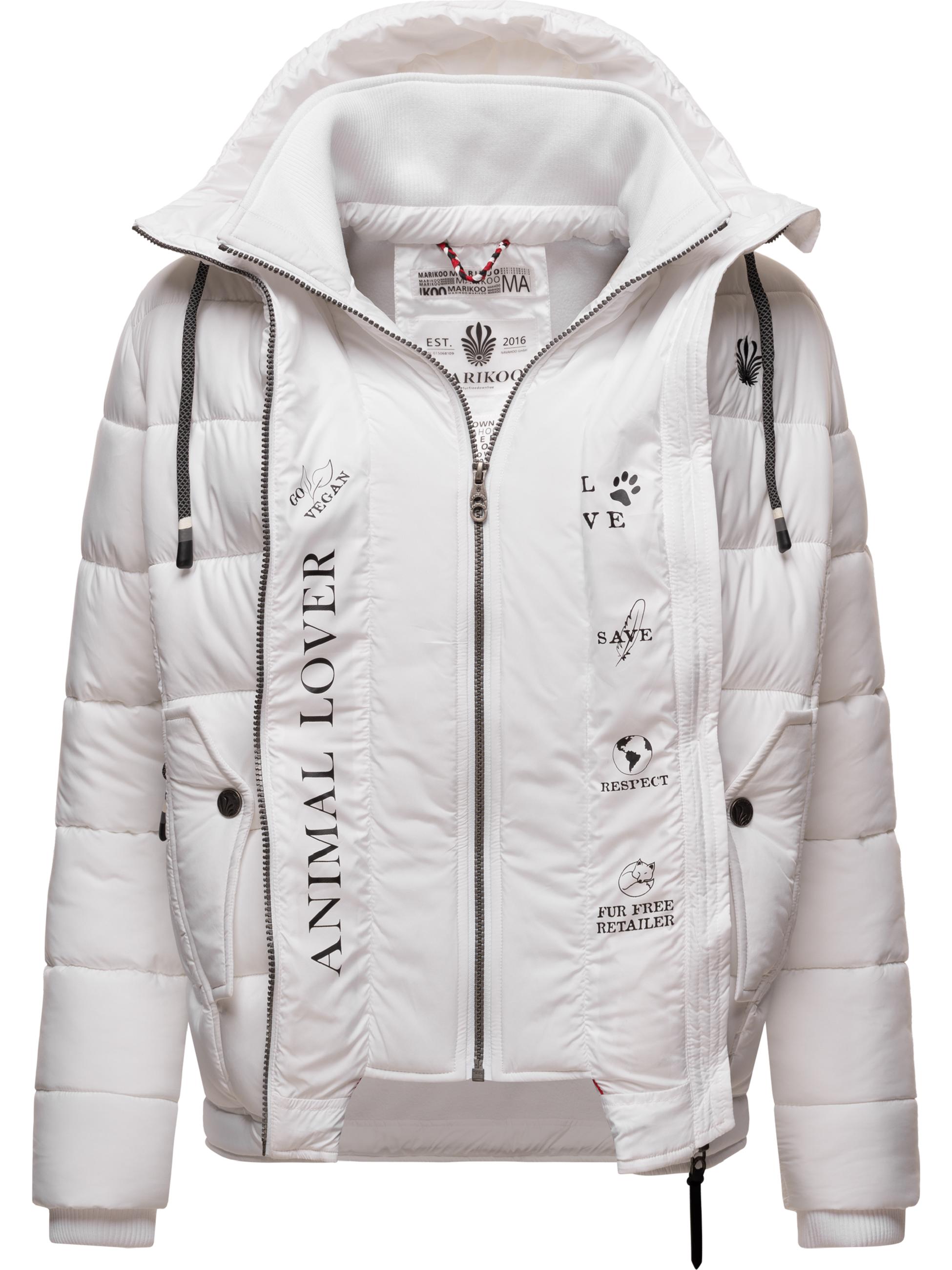 Winter Steppjacke mit Kapuze "Taisaa Prc" White