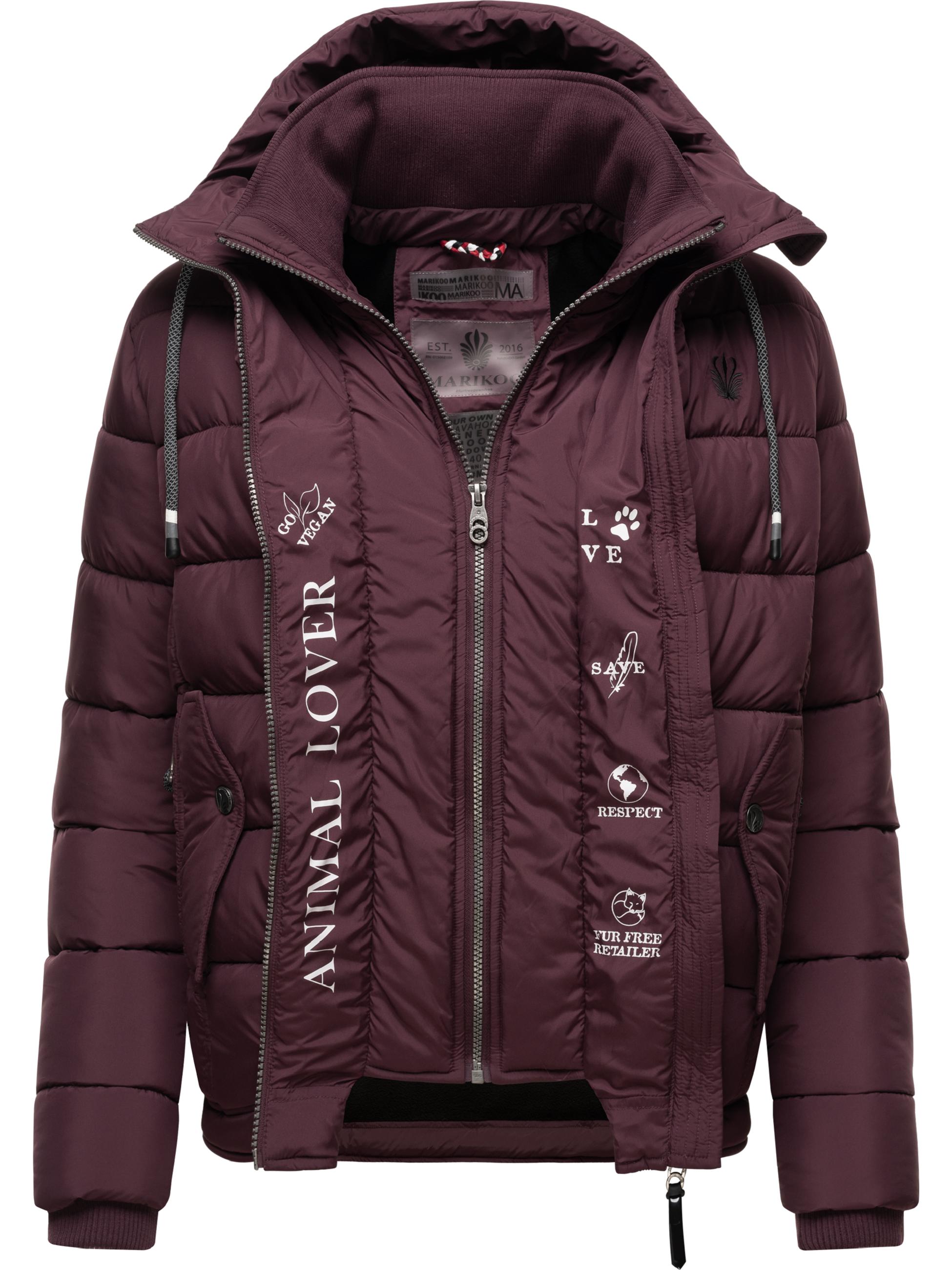 Winter Steppjacke mit Kapuze "Taisaa Prc" Wine