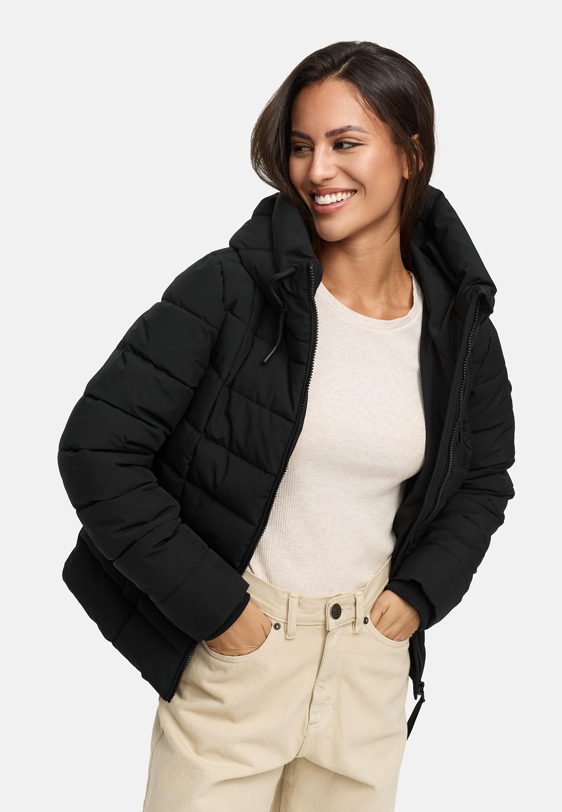 Steppjacke mit Kapuze "Tayenaa 16-1" Black