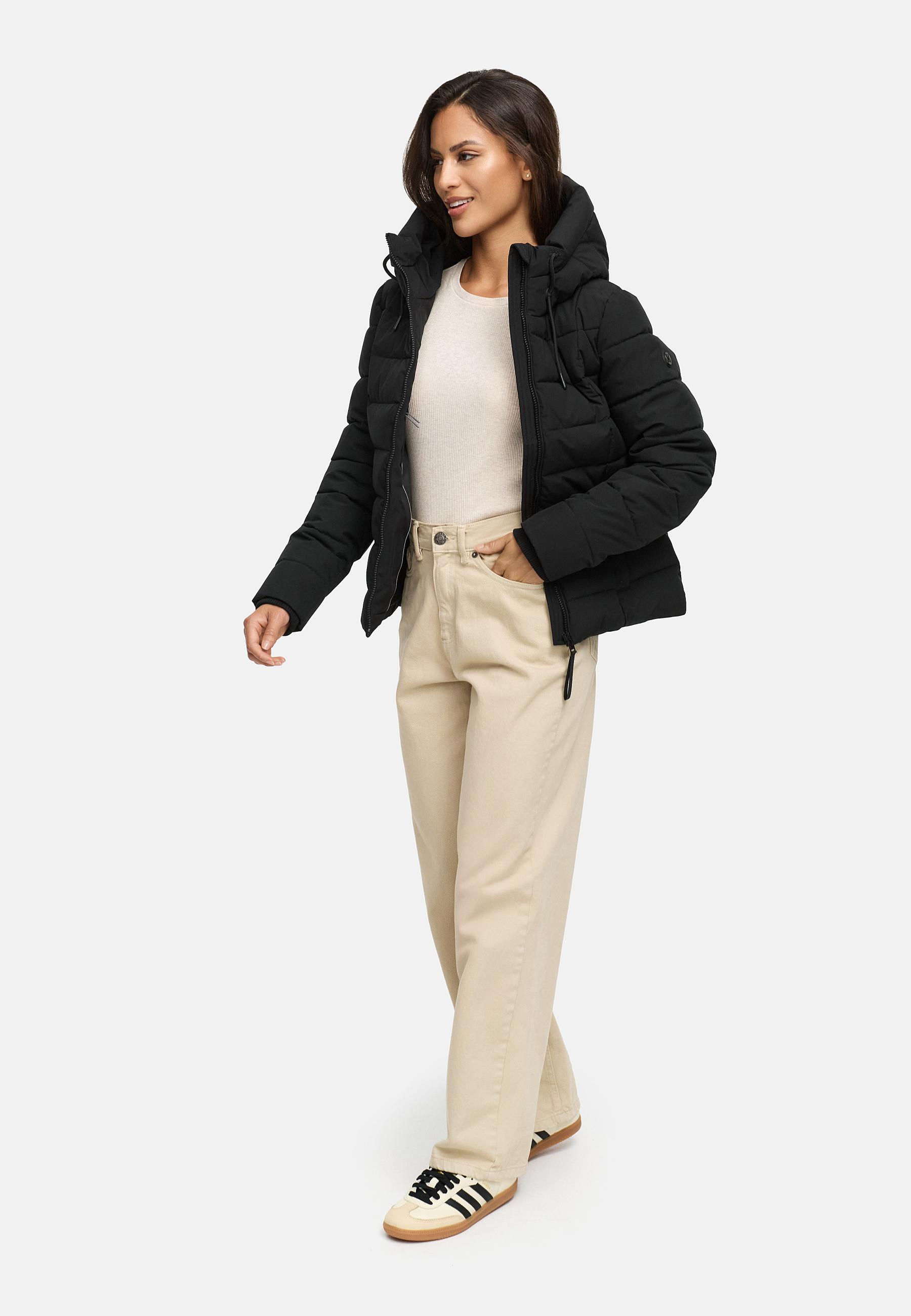 Steppjacke mit Kapuze "Tayenaa 16-1" Black