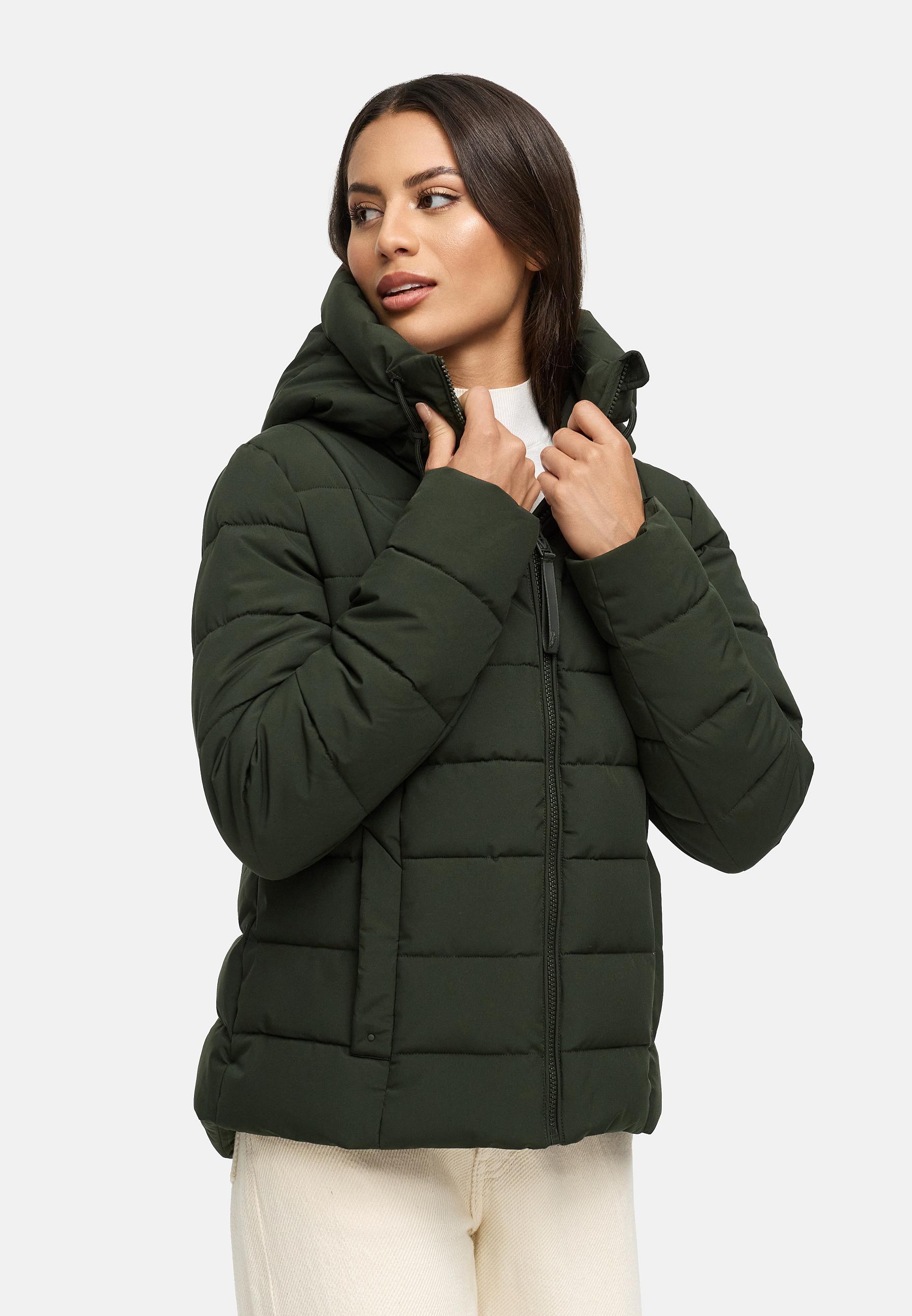 Steppjacke mit Kapuze "Tayenaa 16-1" Dark Olive