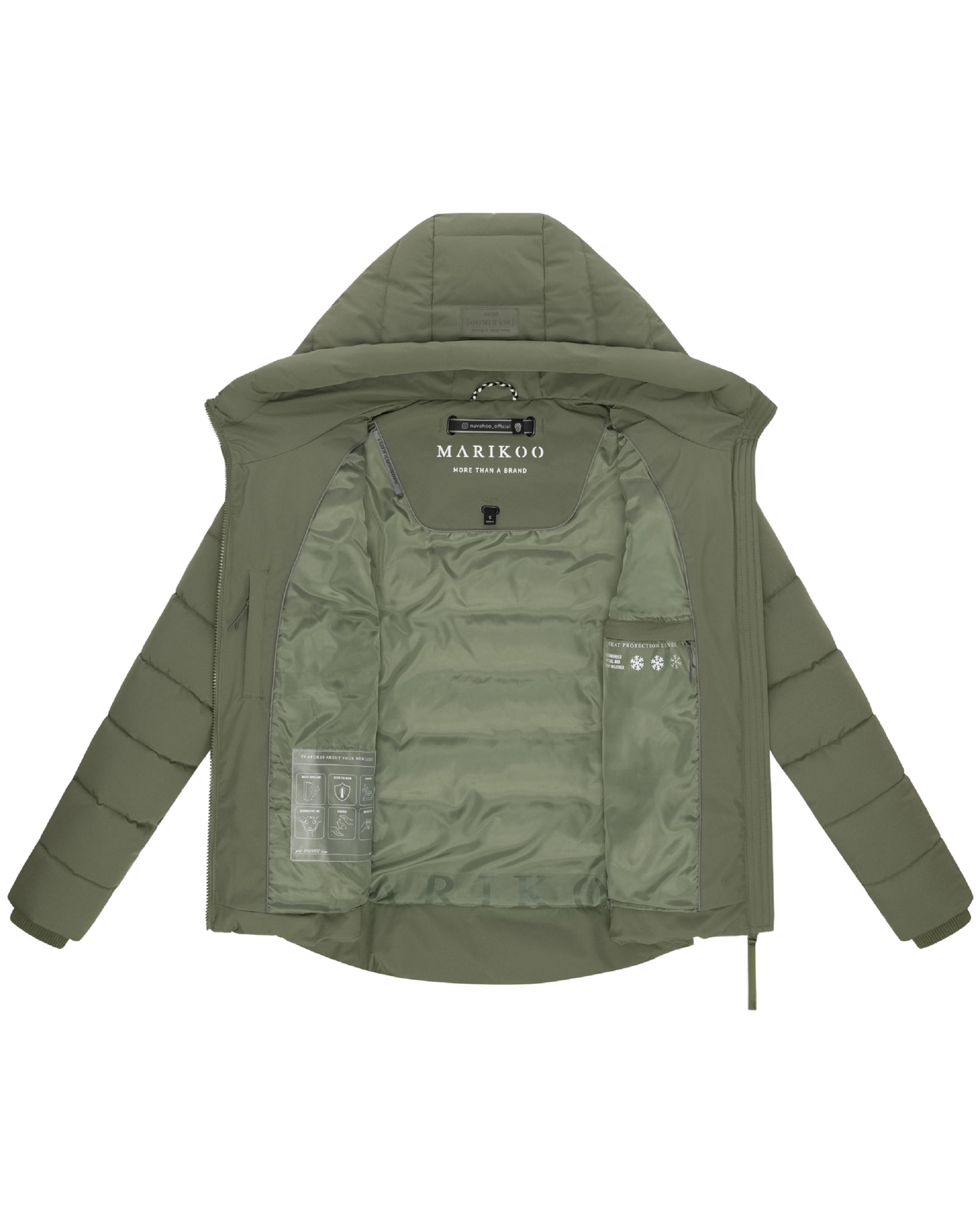 Steppjacke mit Kapuze "Tayenaa 16-1" Olive Leaf
